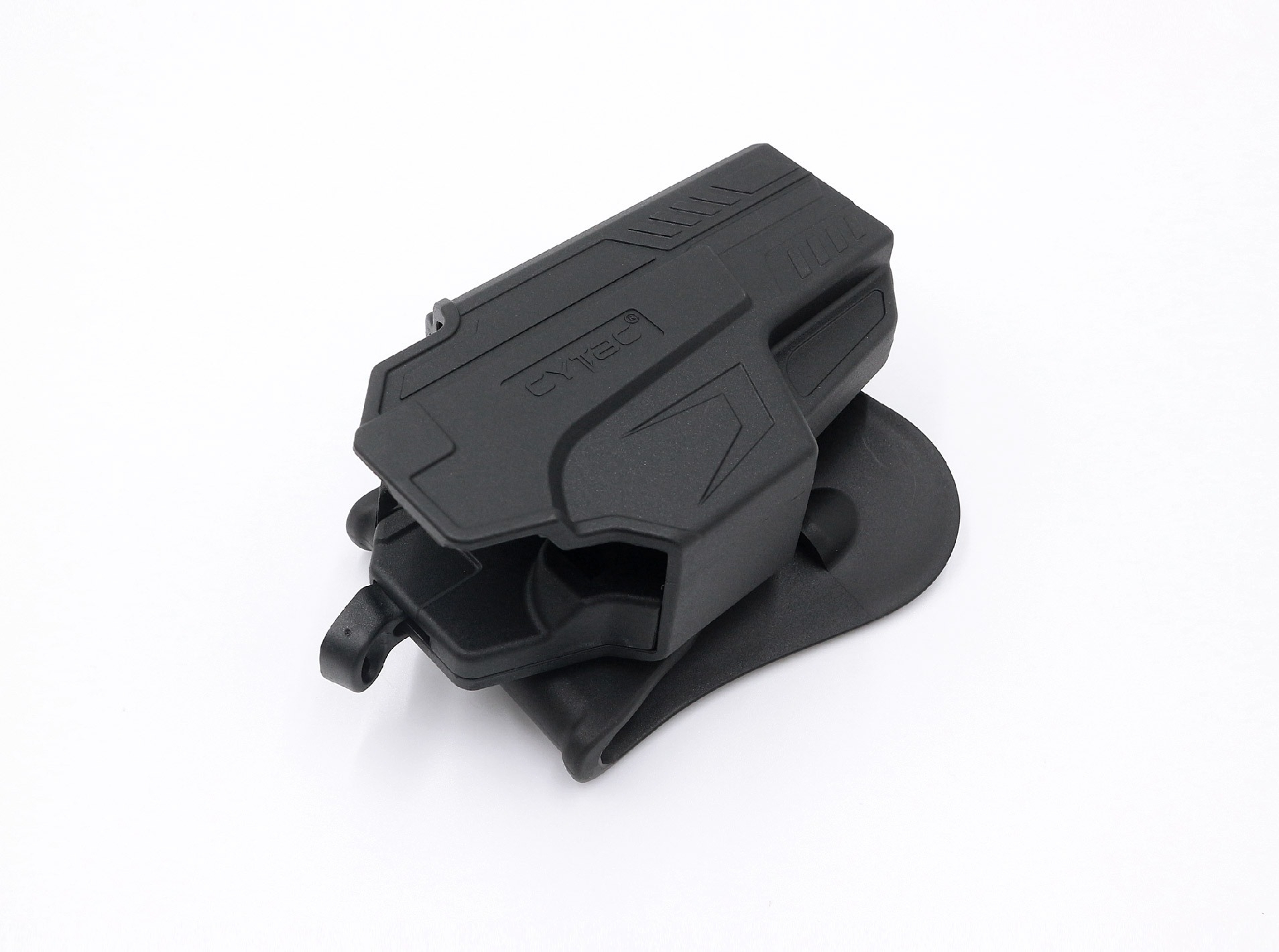 New. ซองพกนอก ปลดล็อคนิ้วโป้ง รุ่น Glock 19 ( Gen 1-5 ) ( Cytac T-Thumbsmart Holster V2.0 ) ⚡️ผลิตจากวัสดุ Polymer เกรดคุณภาพ แข็งแรงทนทาน ⚡️ออกแบบให้ปลดล็อคนิ้วโป้ง ใช้งานง่ายเป็นธรรมชาติ และปลอดภัยยิ่งขึ้น ⚡สามารถปรับกระชับ เพื่อลดก