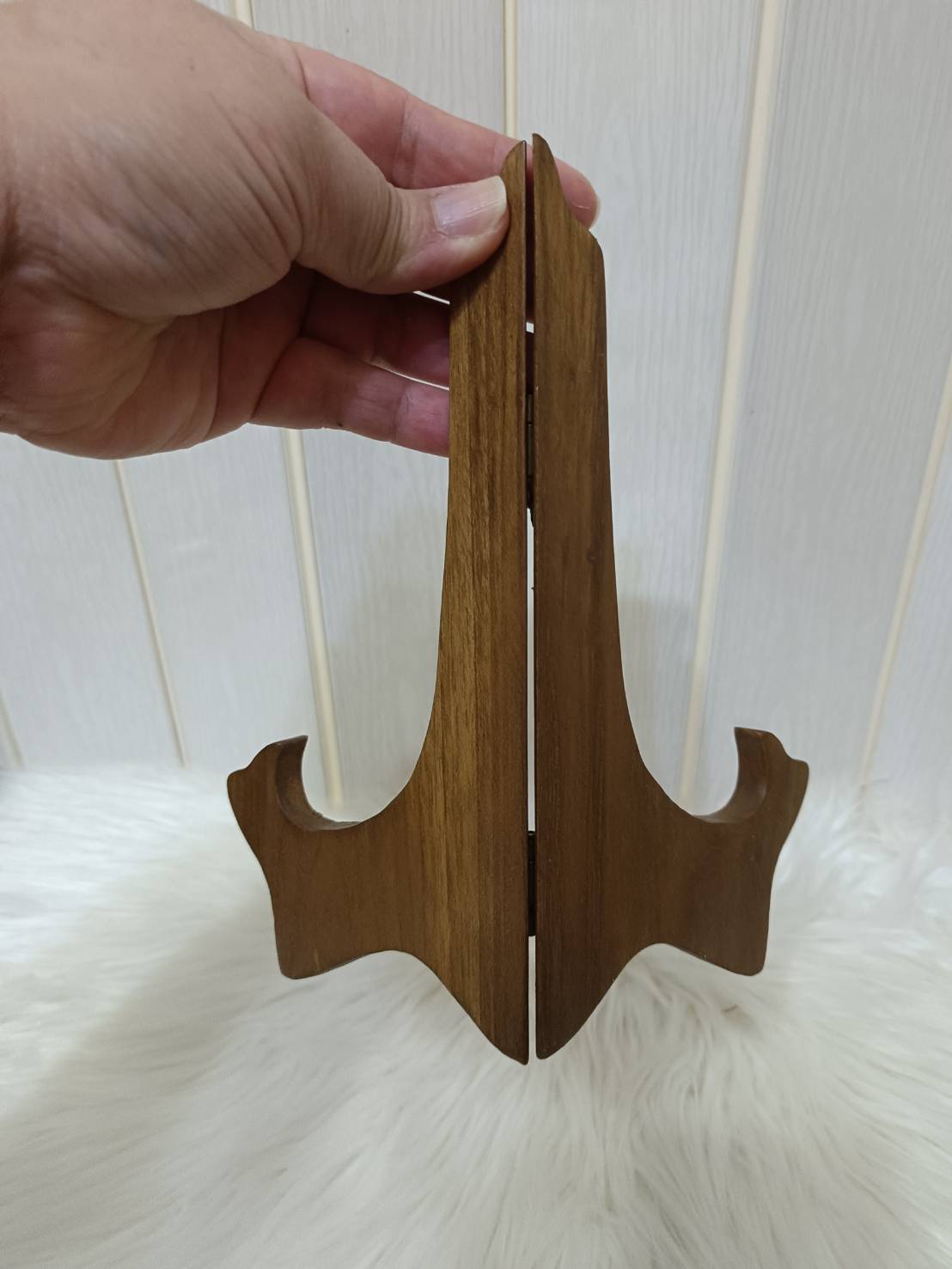 ฐานวางหน้ากาก ไม้สัก ขนาด สูง 7 นิ้ว งานสวย