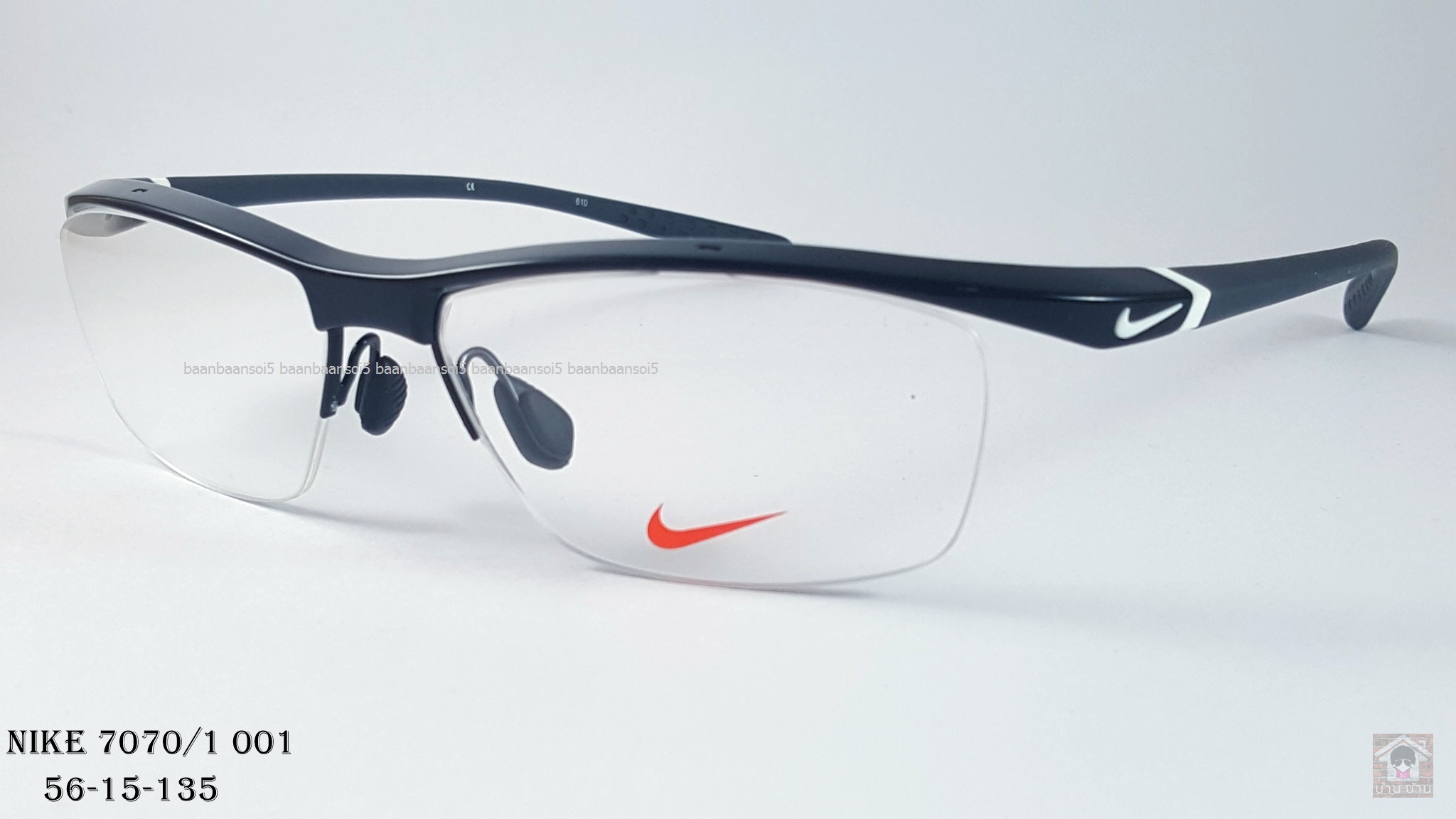 NIKE BRAND ORIGINALแท้ 7070/1 001 กรอบแว่นตาพร้อมเลนส์ มัลติโค๊ตHOYA ป้องกันรังสีคอม 4,200 บาท