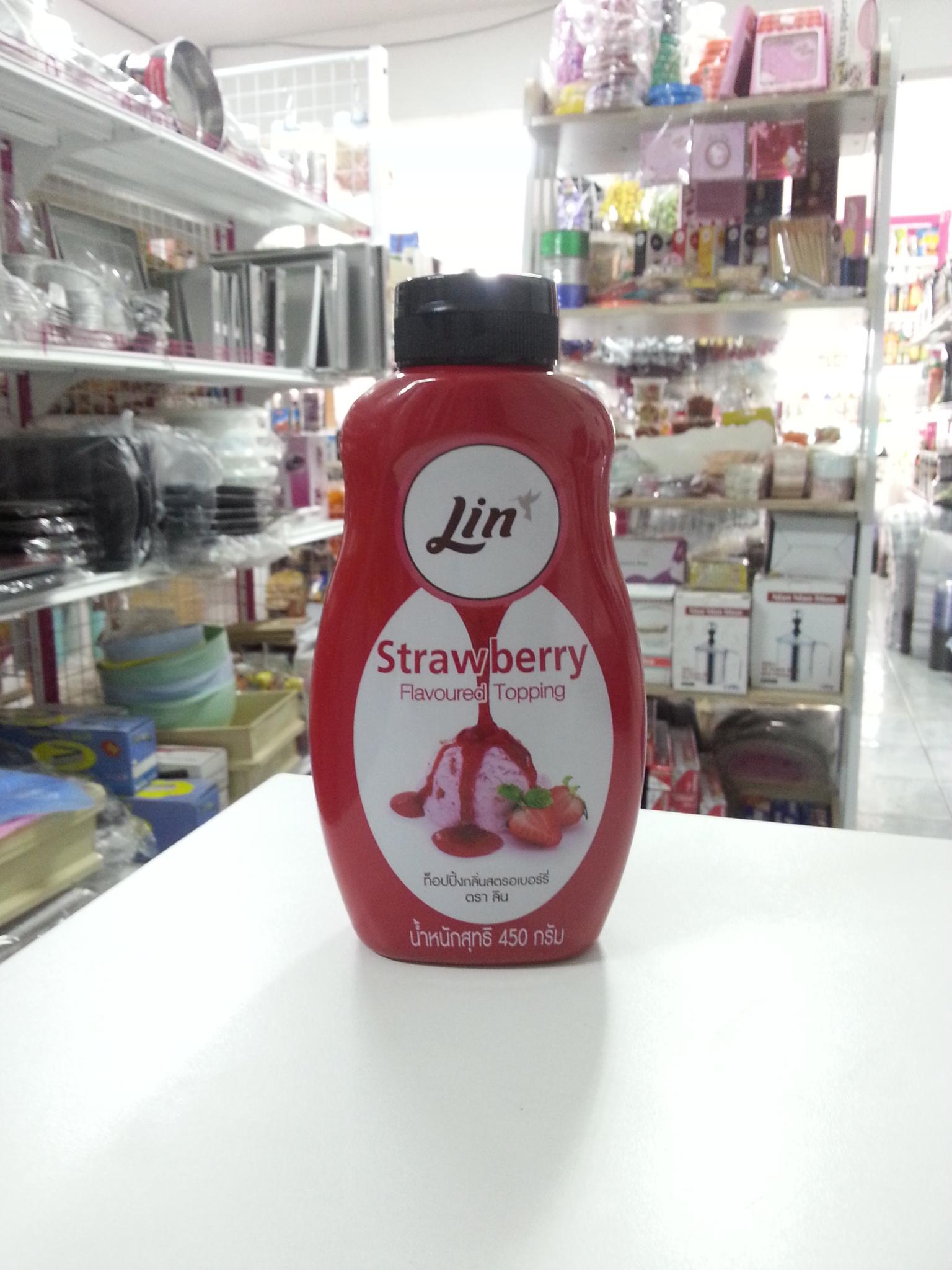 ท็อปปิ้ง รสสตรอเบอรี่ ลิน 450ml.