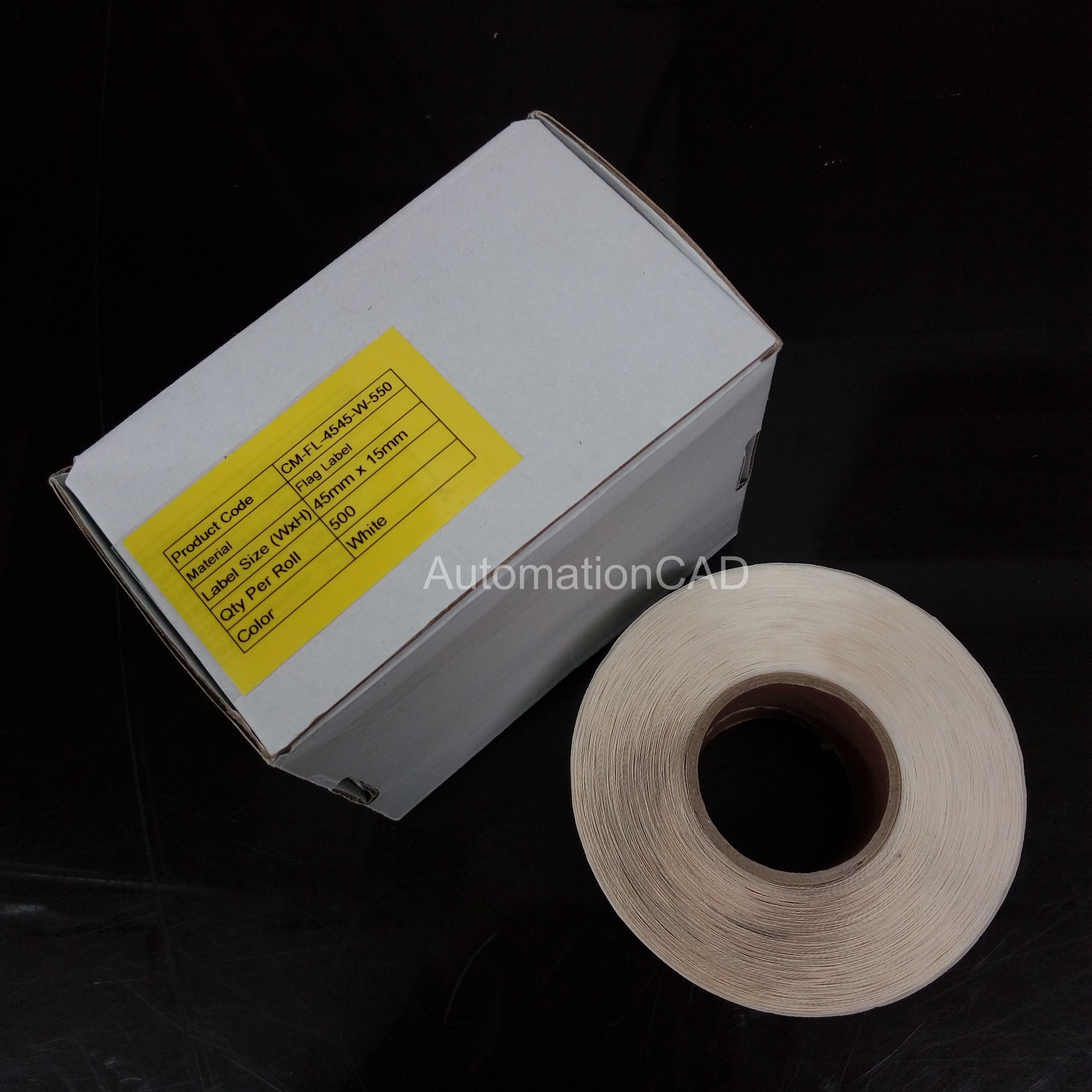 สติ๊กเกอร์มาร์คสายไฟ แบบธง 45mm x 15mm หางสั้น กึ่งสำเร็จรูป เบอร์มาร์คสายไฟ CABLE MARKER