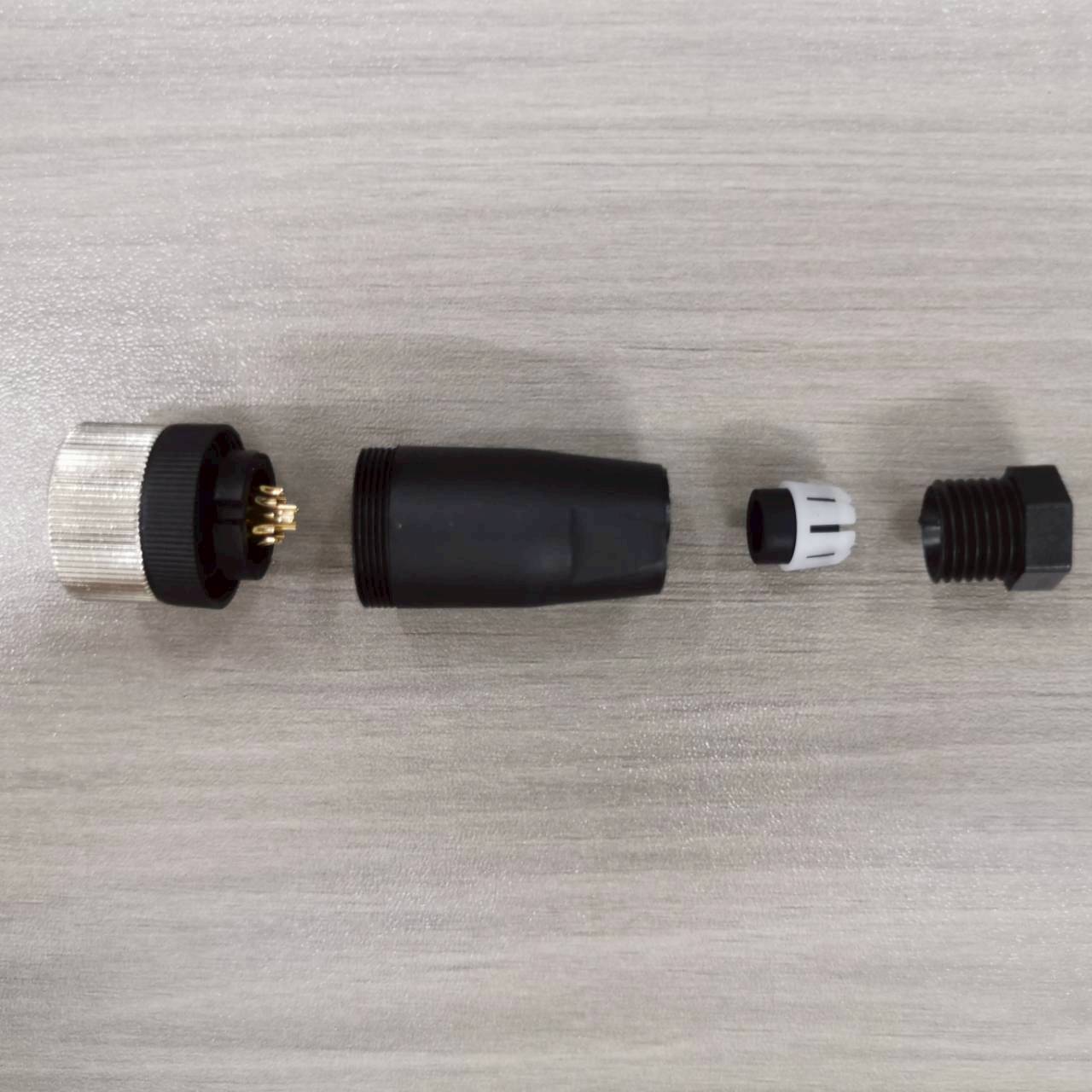 หัวคอนเนคเตอร์ M12 12Pins แบบตรง ตัวเมีย Connector