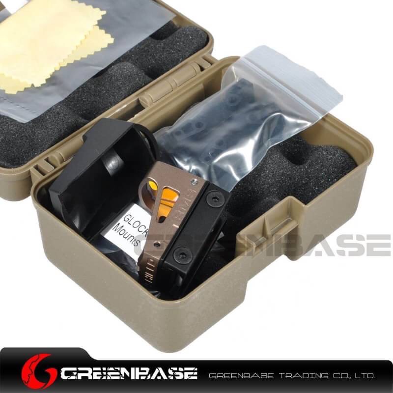 New.GB RMS Reflex Mini Red Dot Sight With Vented Mount and Spacers For Airsoft Glock Pistol Aluminium Black NGA1323 ติดกับปืน GLOCK 17 / 18 / 19 และ ปืนยาว M4 CMMG .22 ราคาพิเศษ