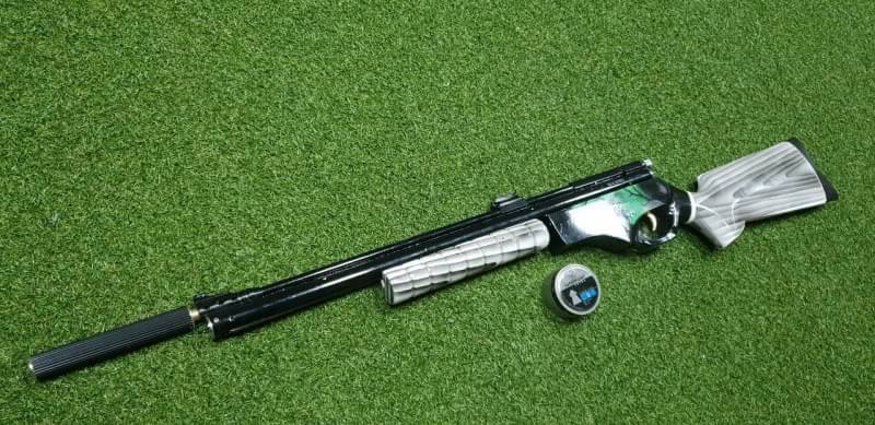 อัดลมSharpRiverหม้อลมโต .22cal. Slide Pump Air Rifle เบอร์2 ✔Made in Indo ✔แรง 600Fps. ✔Body Wood ไม้ ✔Slide Pump 3-5 ครั้ง ✔ป้อนกระสุนทีละนัดยิง ✔ลำกล้อง Barrel 67cm ✔มาพร้อมศูนย์หน้า-หลัง เหล็ก ✔หว