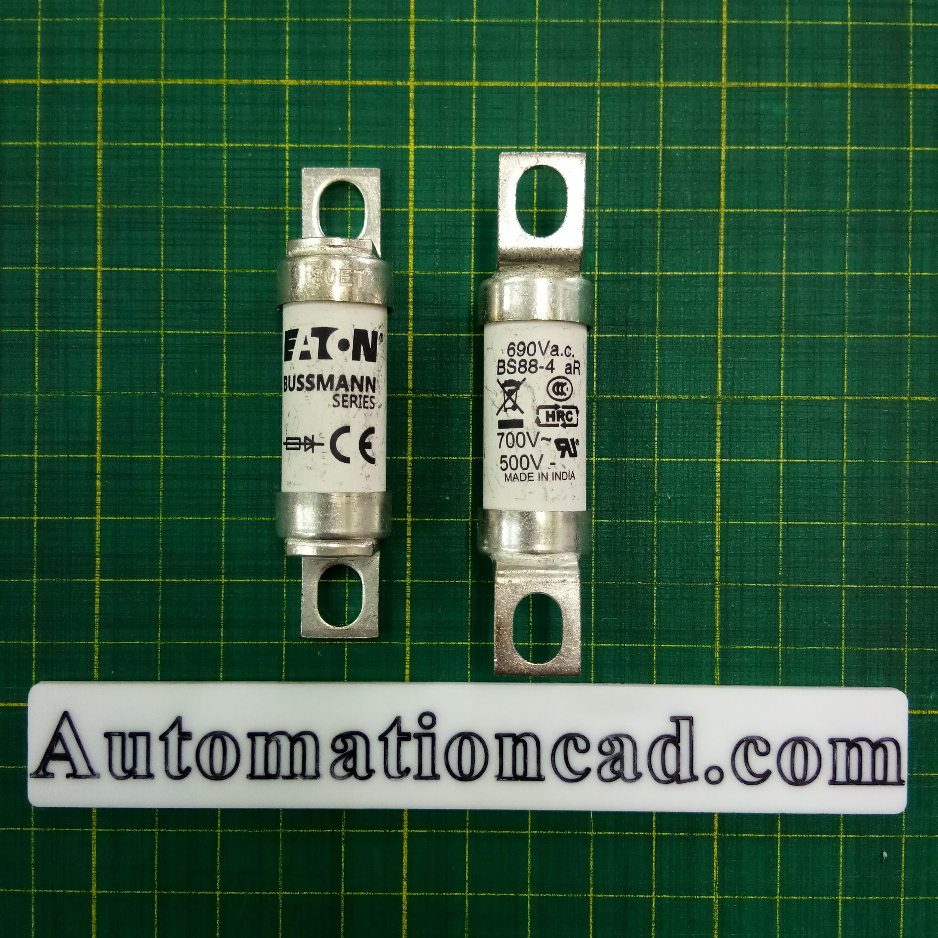 ฟิวส์เซรามิค 80A 690VAC EATON Bussmann Fuse 80ET