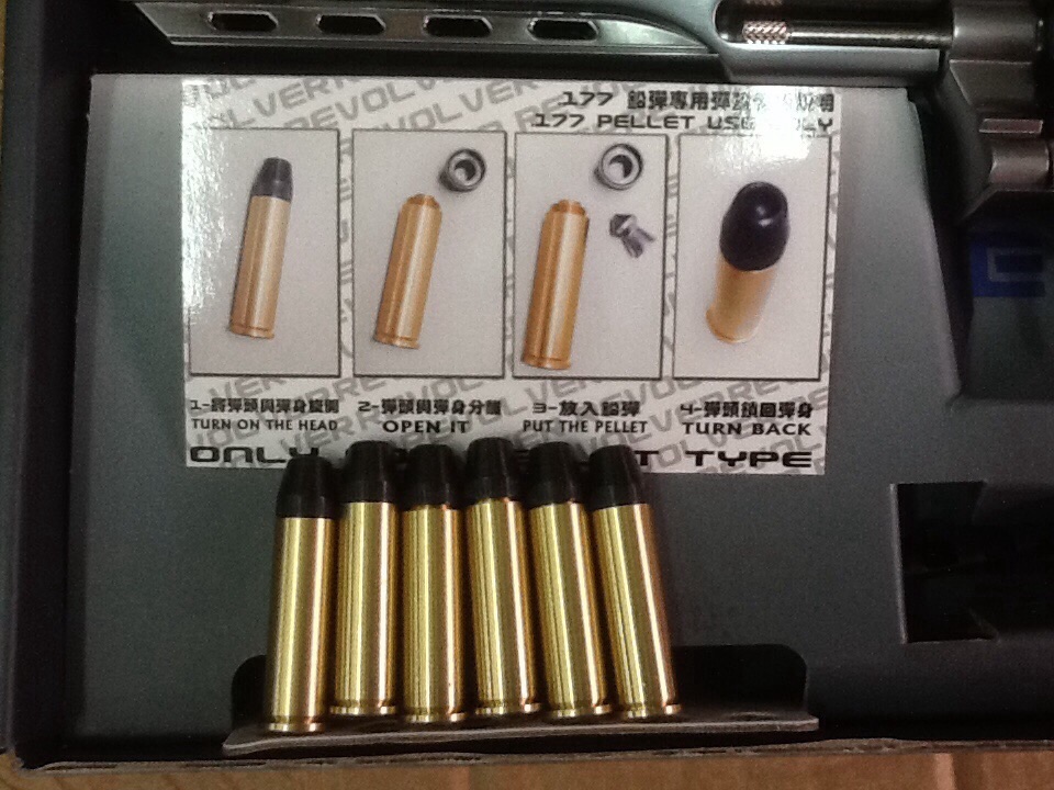 New.ลูกโม่ .357 แม็กนั่ม WinGun Revolver Co2. Powored 708S 6" ลูกเบอร์1