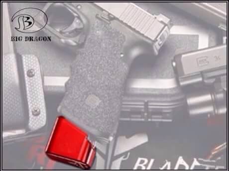 New.TARAN ยุทธวิธีนวัตกรรม-อาวุธฐาน อลูมิเนียม PAD KIT สำหรับ GLOCK The USPA IPSC และ IDPACS กีฬา ส้นแมกอลูมิเนียม cnc. สำหรับปืน GLOCK 9/40 + เพิ่ม 5 นัด ขนาด 9 mm. + เพิ่ม 4 นัด ขนาด .40 สีดำ สีแดง สีฟ้า ราคาพิเศษ