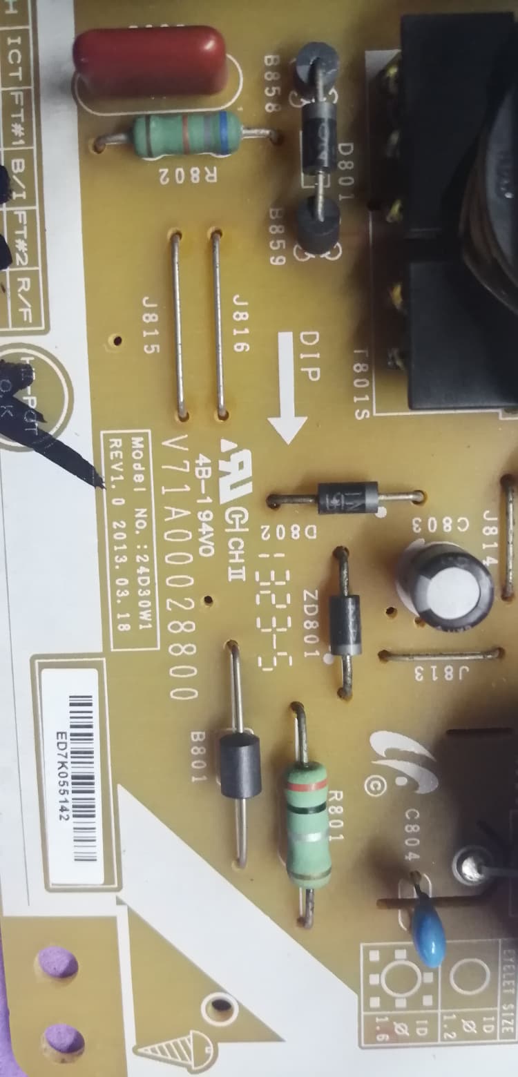 เมนบรอดโตชิบ้า 24P1300VT +ซัพพลาย