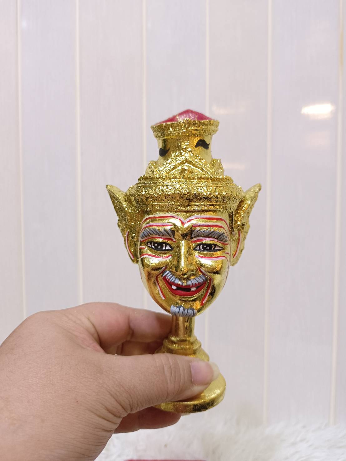 พ่อแก่ ขนาดกลาง 4 นิ้ว พร้อมฐานปิดทอง