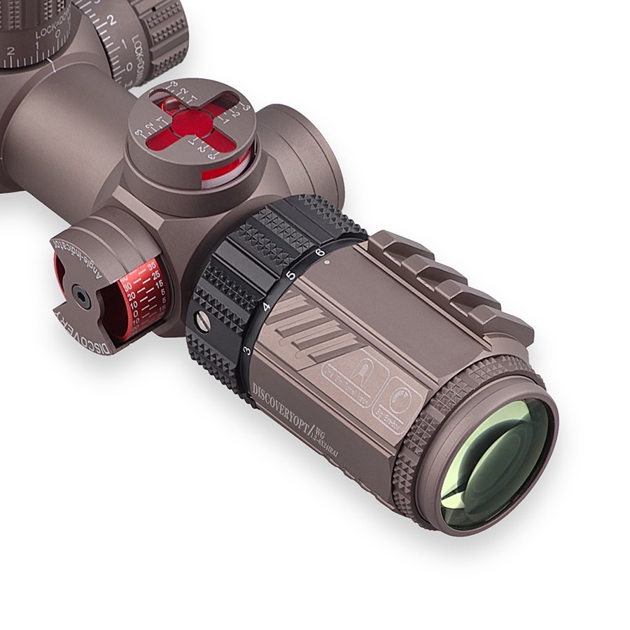 Discovery 1.2-6X24ขนาดกะทัดรัดขอบเขต1/2 MOA แก้ว Enchated Reticle ยุทธวิธีเลนส์เรืองแสงการล่าสัตว์ Riflescopes 223 PCP