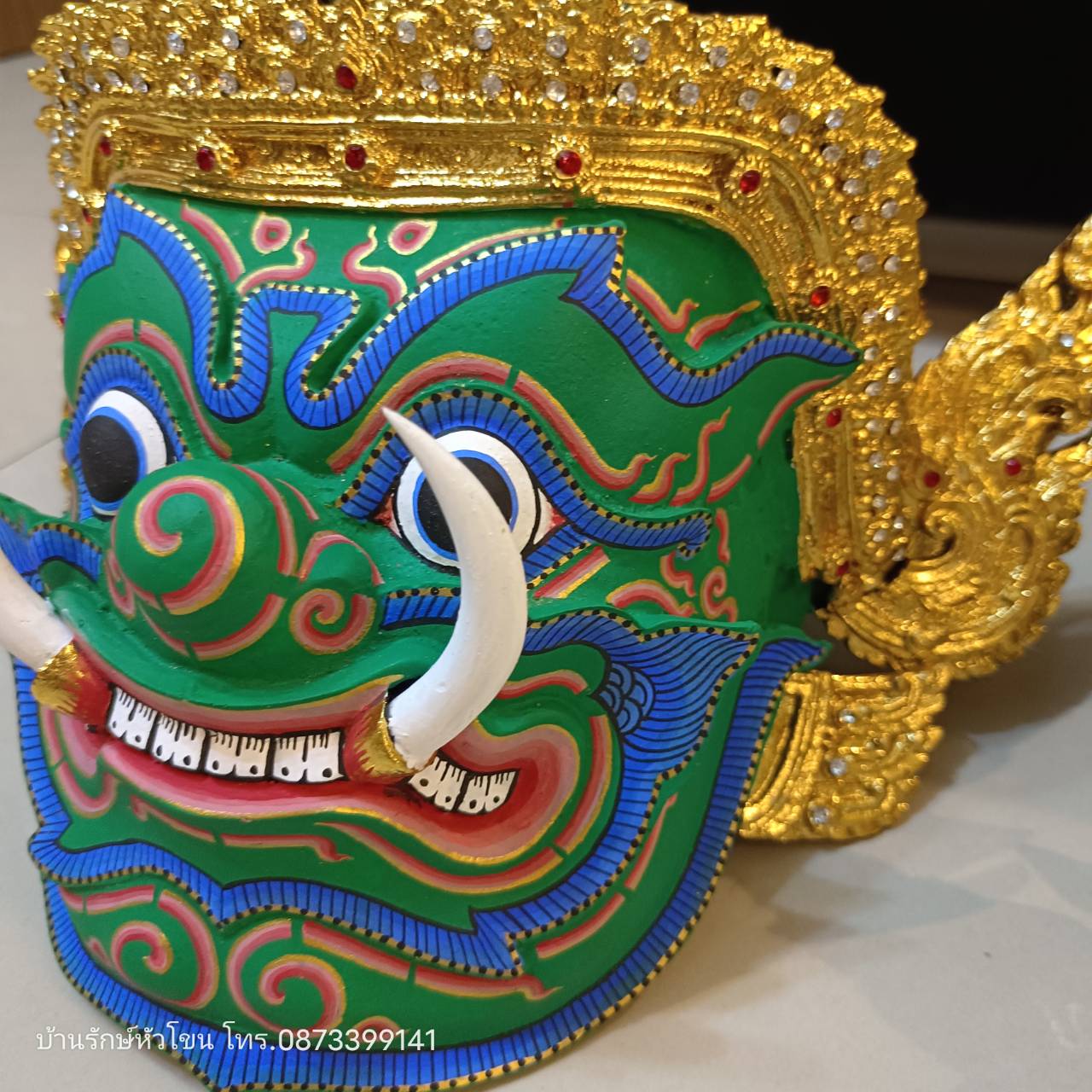 หัวโขนยักษ์ (สีเขียว) สำหรับติดผนัง