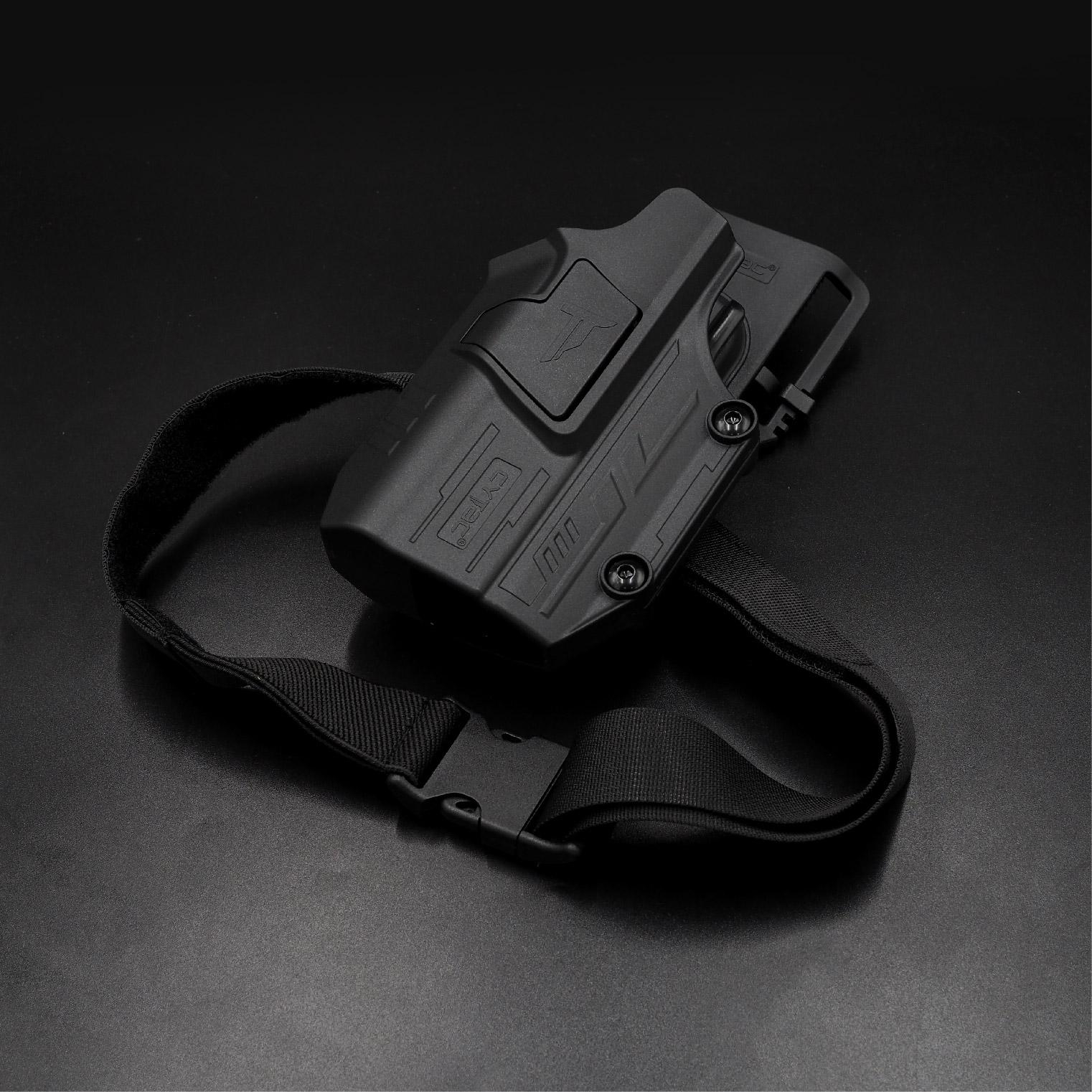 New.ซองพกนอก Mega-Fit ติดไฟฉาย + เพลทลดต่ำ ⚡️ซองปืนที่ออกแบบมาให้สามารถใช้งานได้หลากหลายรุ่น (ตามตารางแนบ) เช่น Glock , Sig Sauer, CZ , Beretta, Ruger , S&W, Walther, Colt, Taurus และอื่นๆ ⚡️ผลิตจากวัสดุ Polymer เกรดคุณภาพ ⚡️ซองถูกออก