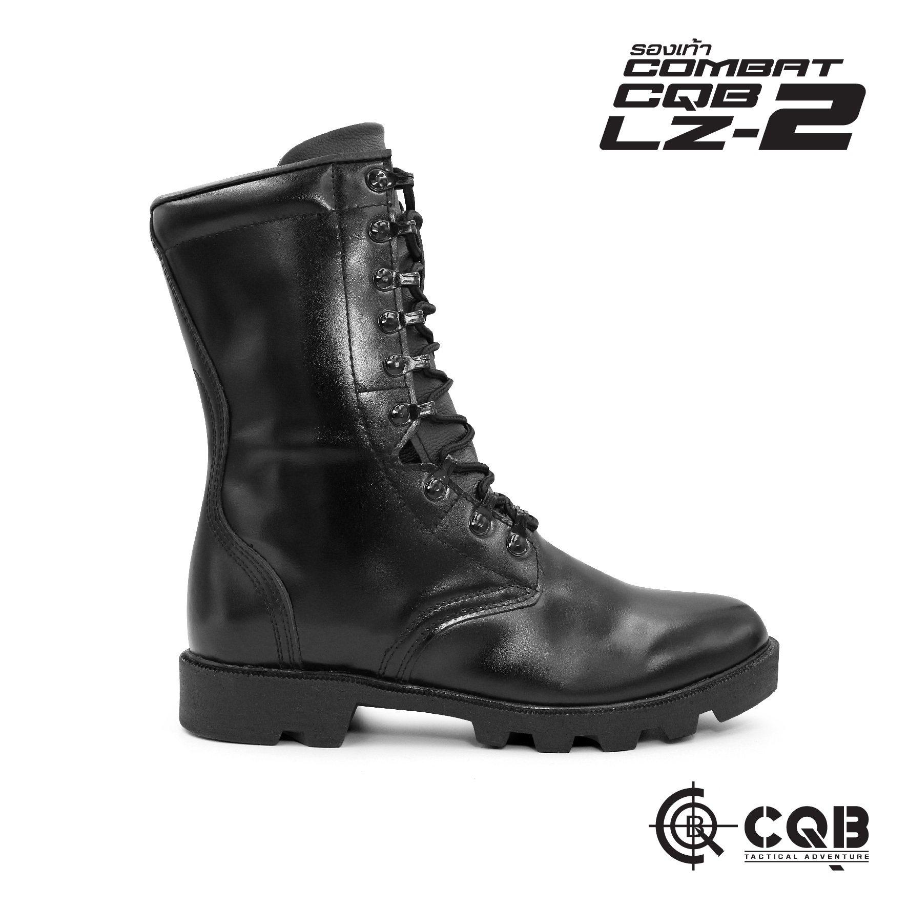 รองเท้า Combat CQB รุ่น LZ-2# (ซิปข้าง) -มีซิปข้าง เพื่อความสะดวก ในการสวมใส่ -ตาไก่ปลดไว 9 รู ความสูงจากพื้น 10 นิ้ว -น้ำหนักเบา หนังมีความนุ่มใส่สบาย -รองพื้นนิ่ม ใส่ไม่เจ็บเท้า -ขัดหรือวนน้ำ ขึ้นเงาได้ง่าย -เย็บพื้นด้านนอก และ ยึดน๊อตด้าน -ในพื้นรองเท้