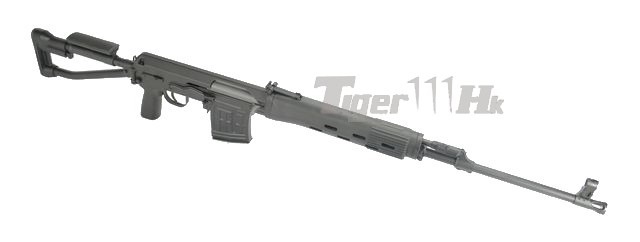 New.A&K SVD-S Dragunov ชักยิง สีดำ สไนเปอร์อัดลม พับพานท้ายได้ 420fps ราคาพิเศษ