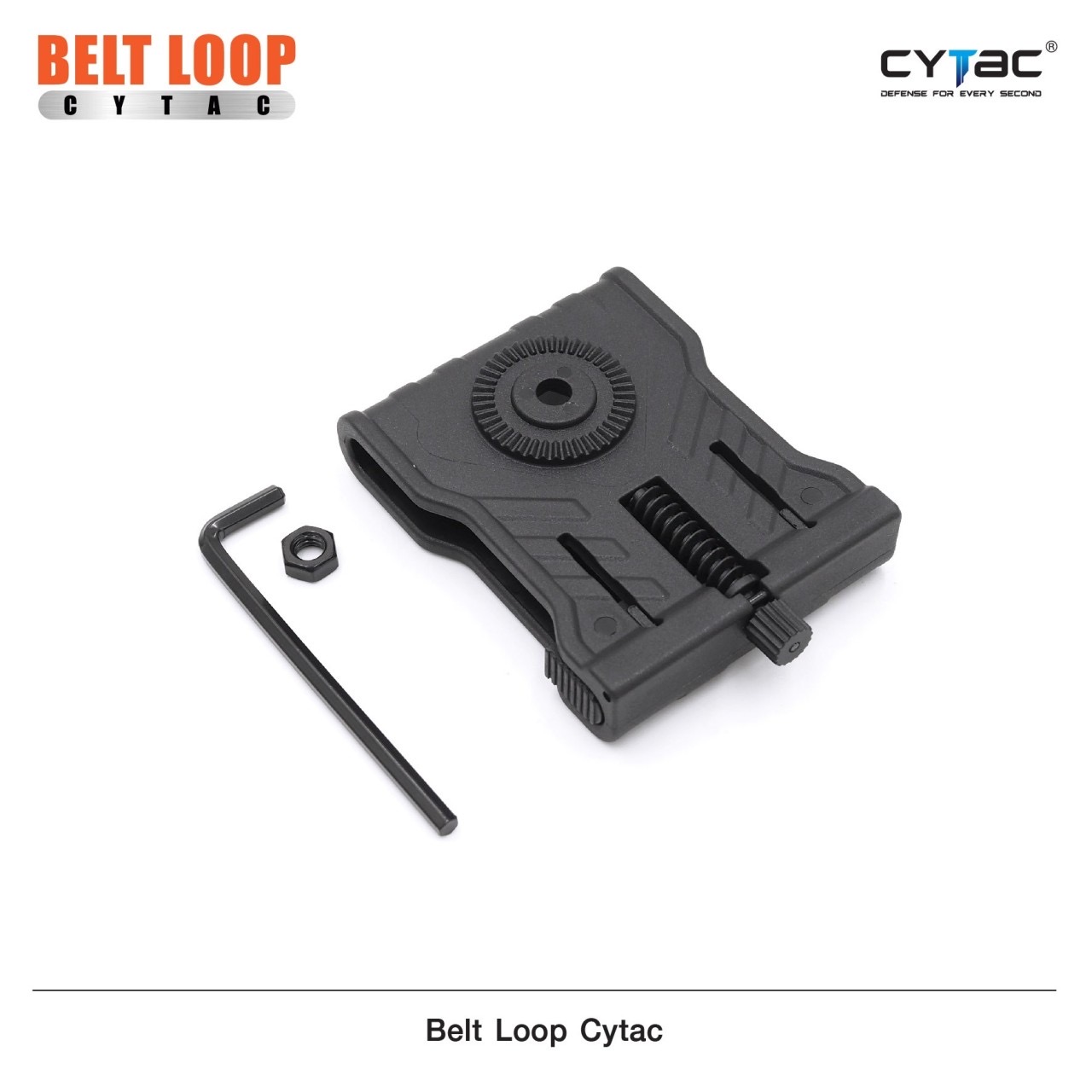 New.Belt Loop Cytac ⚓ ผลิตจาก Polymer เกรดคุณภาพ ⚓ เป็น Adaptor ใช้ต่อเข้ากับซองหรืออุปกรณ์ต่างๆ ที่มีลักษณะข้อต่อแบบฟันเฟืองได้ ⚓ สำหรับสอดเข็มขัดที่มีความกว้าง 1.5" - 2.3" ( ปรับระดับได้ ) ⚓ สำหรับสอดเข็มขัดที่มีควา