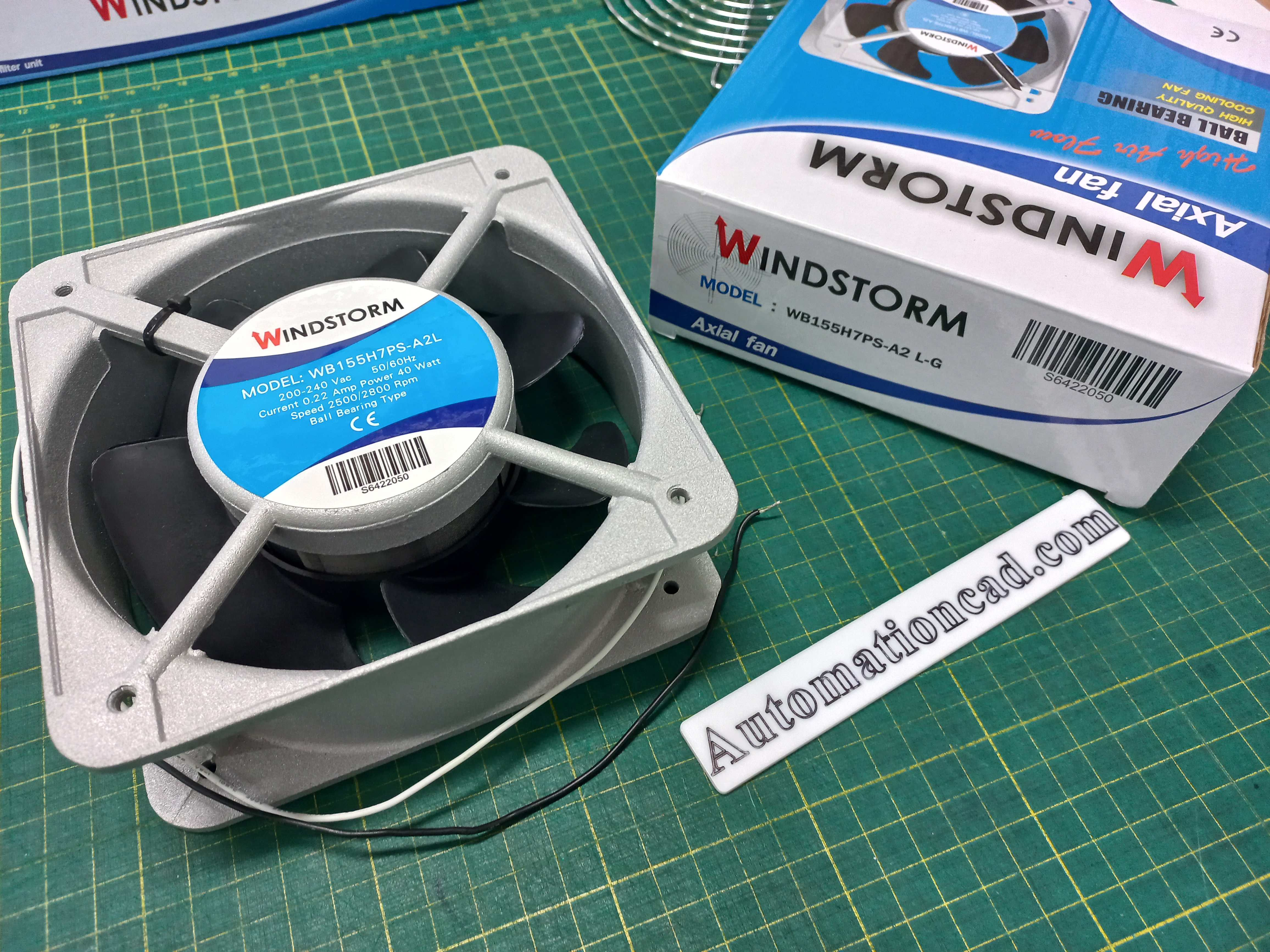 พัดลมระบายอากาศ WINDSTORM ขนาด 6 นิ้ว ไฟ 40W พร้อมตะแกรง ลูกปืนแบบ Ball Bearing
