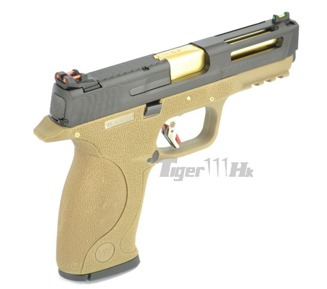 S&W M&P9 T3 B-Style สไลด์ดำ ท่อทอง เฟรมทราย