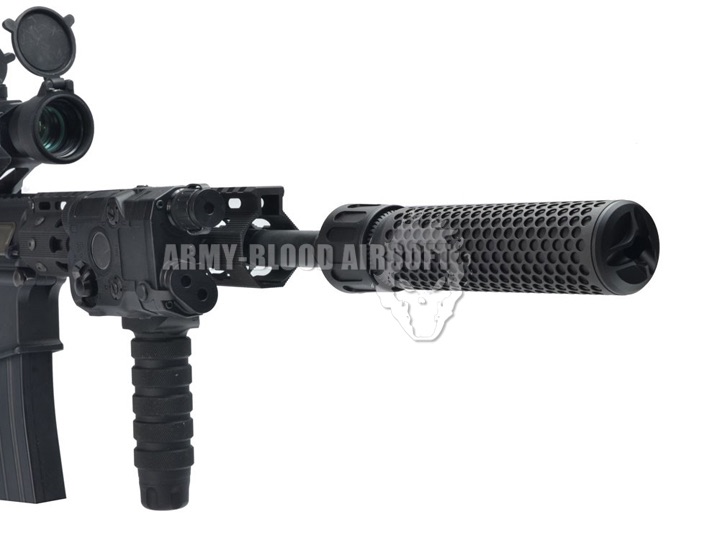 Knight's Armament QDC CQB Barrel Extension KAC 556 QDC CQB Airsoft Dummy Quick Detach Suppressor (CQB Length,BK)prev next