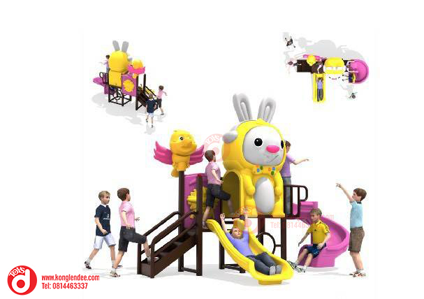 เครื่องเล่นสนาม ชุดแรบบิท2สไลเดอร์