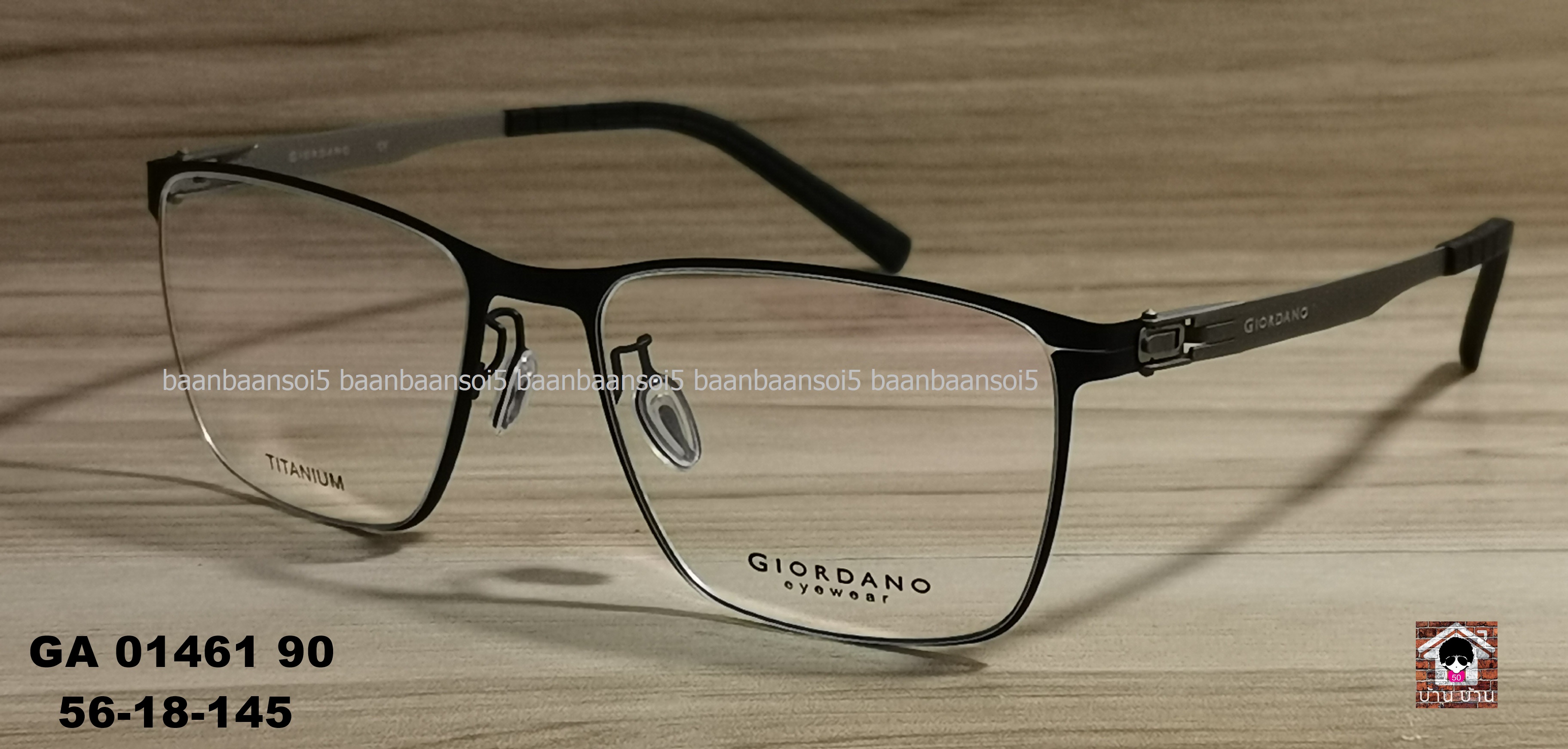 GIORDANO GA01461 90 โปรโมชั่น กรอบแว่นตาพร้อมเลนส์ HOYA ราคา 3,500 บาท