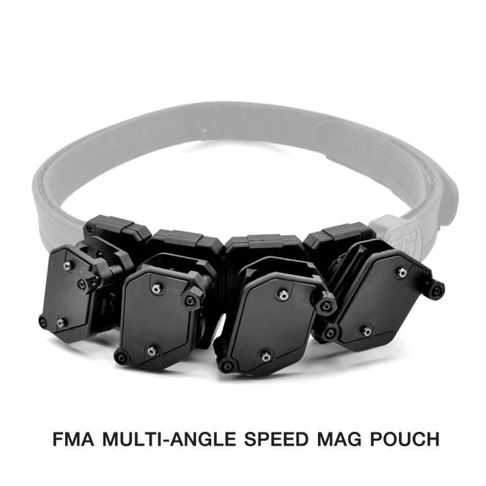 (shiny)...FMA multi-angle speed mag pouch ผลิตจากวัสดุ Nylon PA66 ชั้นดี ใช้กับแม็กกาซีนได้ทั้ง 9 มม/11 มม/1911 ซองปรับหนืดได้ ตามความชอบ ปรับองศา ได้ตามความถนัด ใช้สอดเข็มขัด ขนาด 1.5" 3 สี ดำ ทราย แดงเลือดนก ...ราคาส่ง 950 บาท