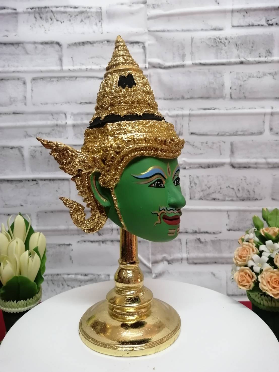 พระวิษณุกรรม ขนาด 5 นิ้ว (งานเรซิ่น ทองเค พร้อมฐานทอง)