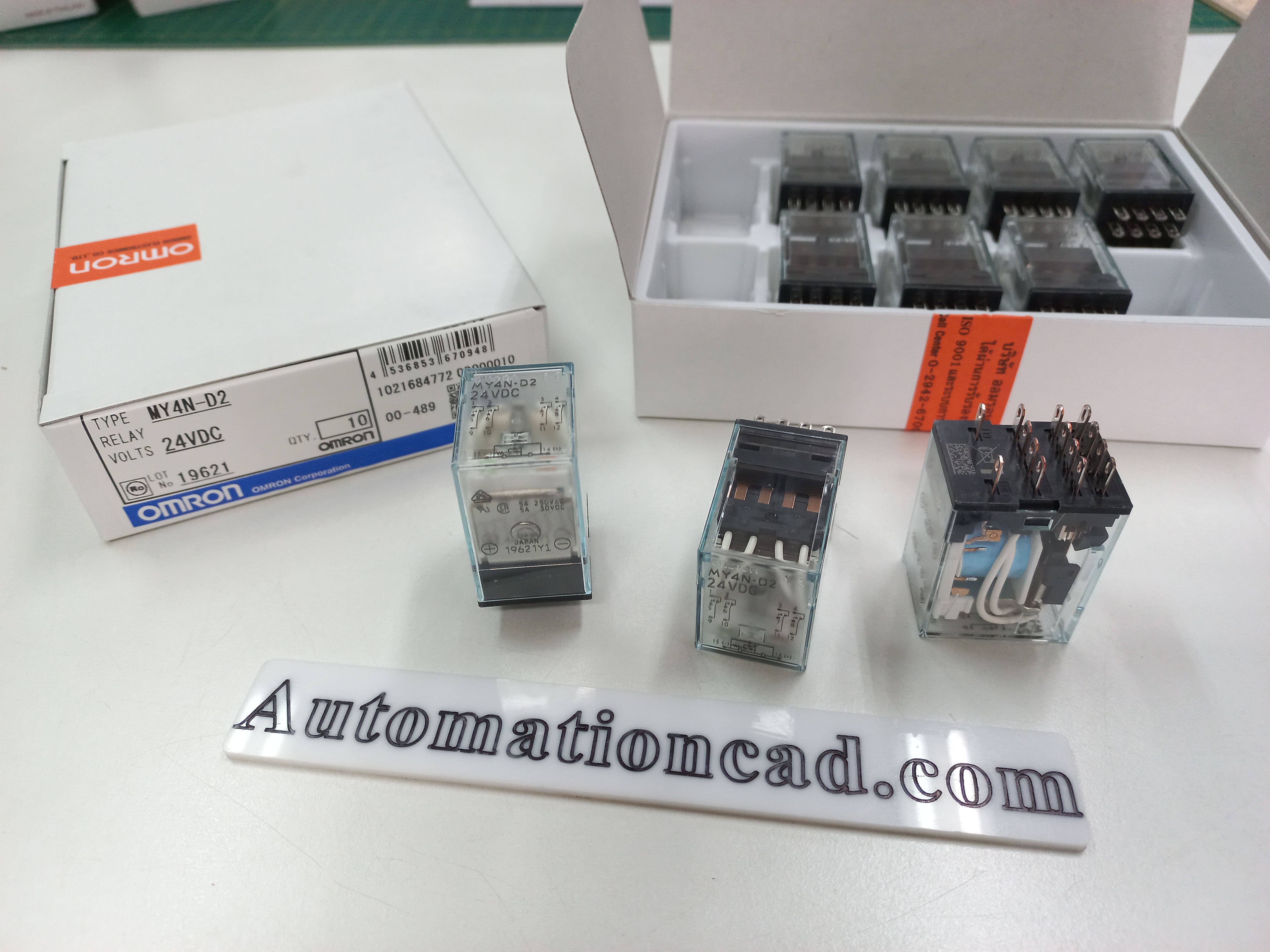 RELAY OMRON รีเลย์ 4 contact มีไฟ LED MY4N-D2 24VDC