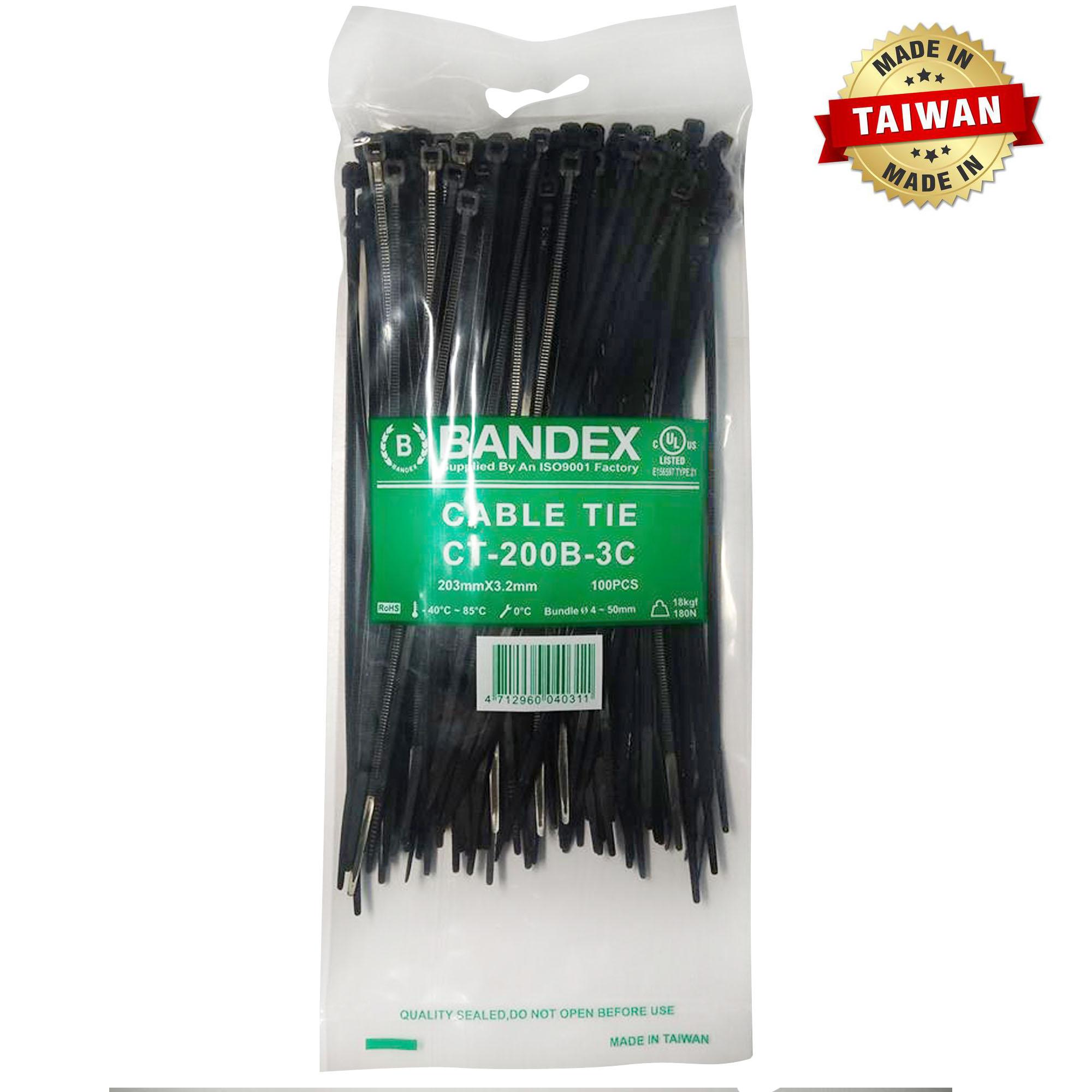 เคเบิ์ลไท CABLE TIE BANDEX ที่รัดสายไฟ แพ็ค10 ถุง แพ็ค10 ถุง แพ็ค10 ถุง