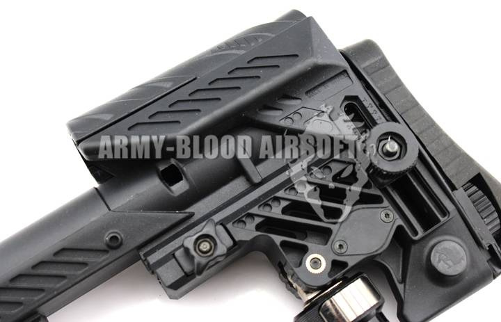 New.CAA SRS Multi Position Sniper Stock For M16/SR25/A2 GBB Rifle (A Type,Black)