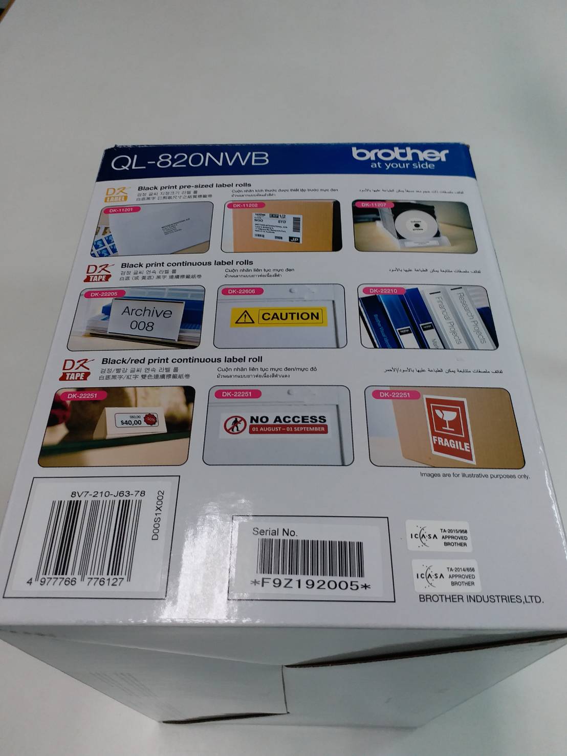 เครื่องพิมพ์ฉลาก QL-820NWB BROTHER LABEL PRINTER สำหรับใช้ในสำนักงาน