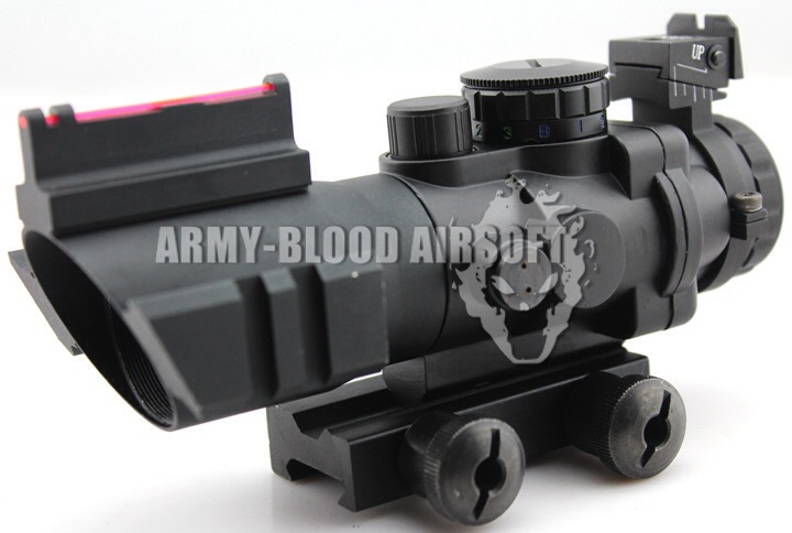 ACOG Style 4x32 Fixed Power Scope with Fiber Optic Tactical Sight and Weaver Slotsprev next