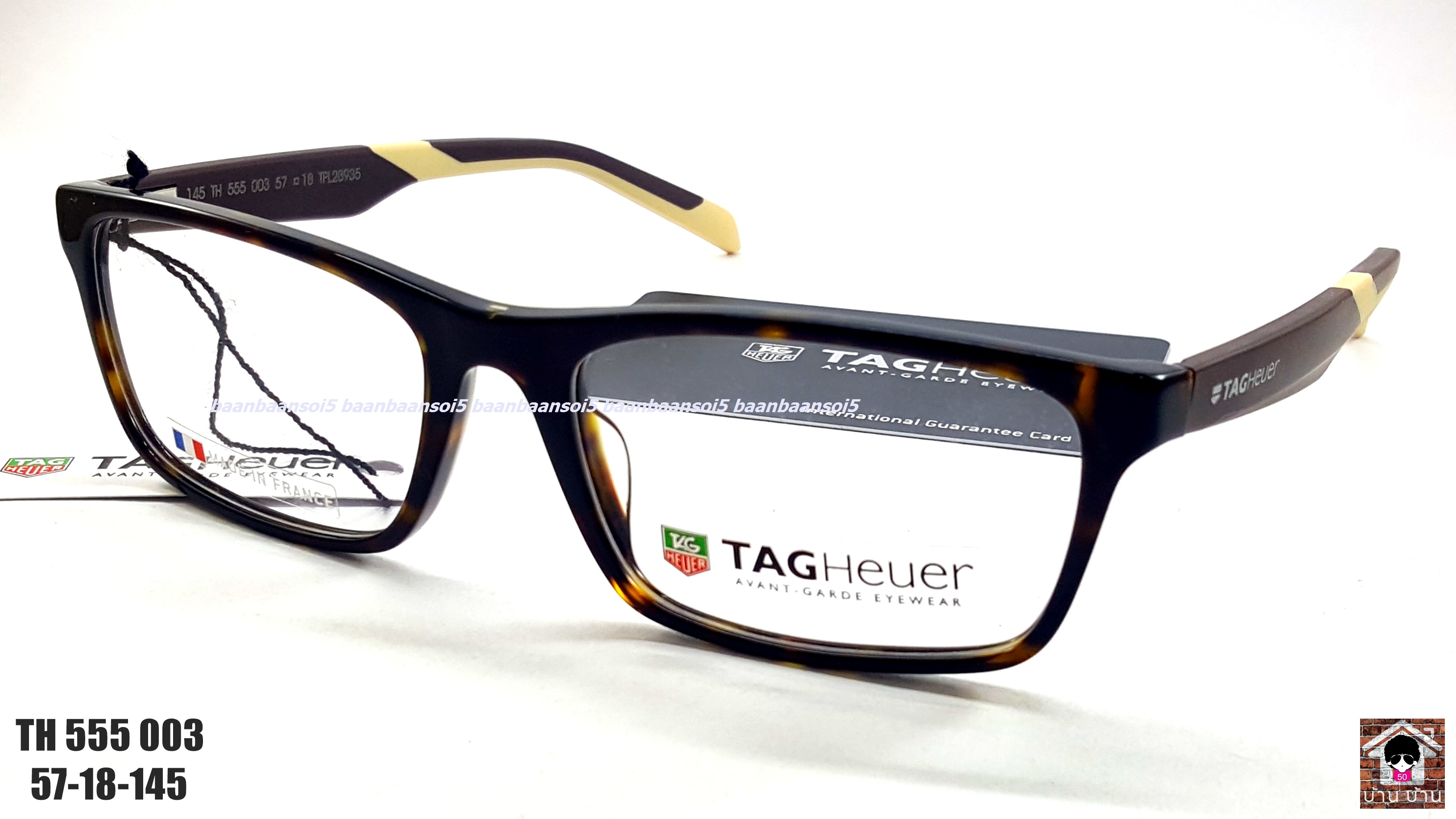 TAG HEUER TH 555 003 Eyeglasses Authentic โปรโมชั่น กรอบแว่นตาพร้อมเลนส์ HOYA ราคา 6,200 บาท