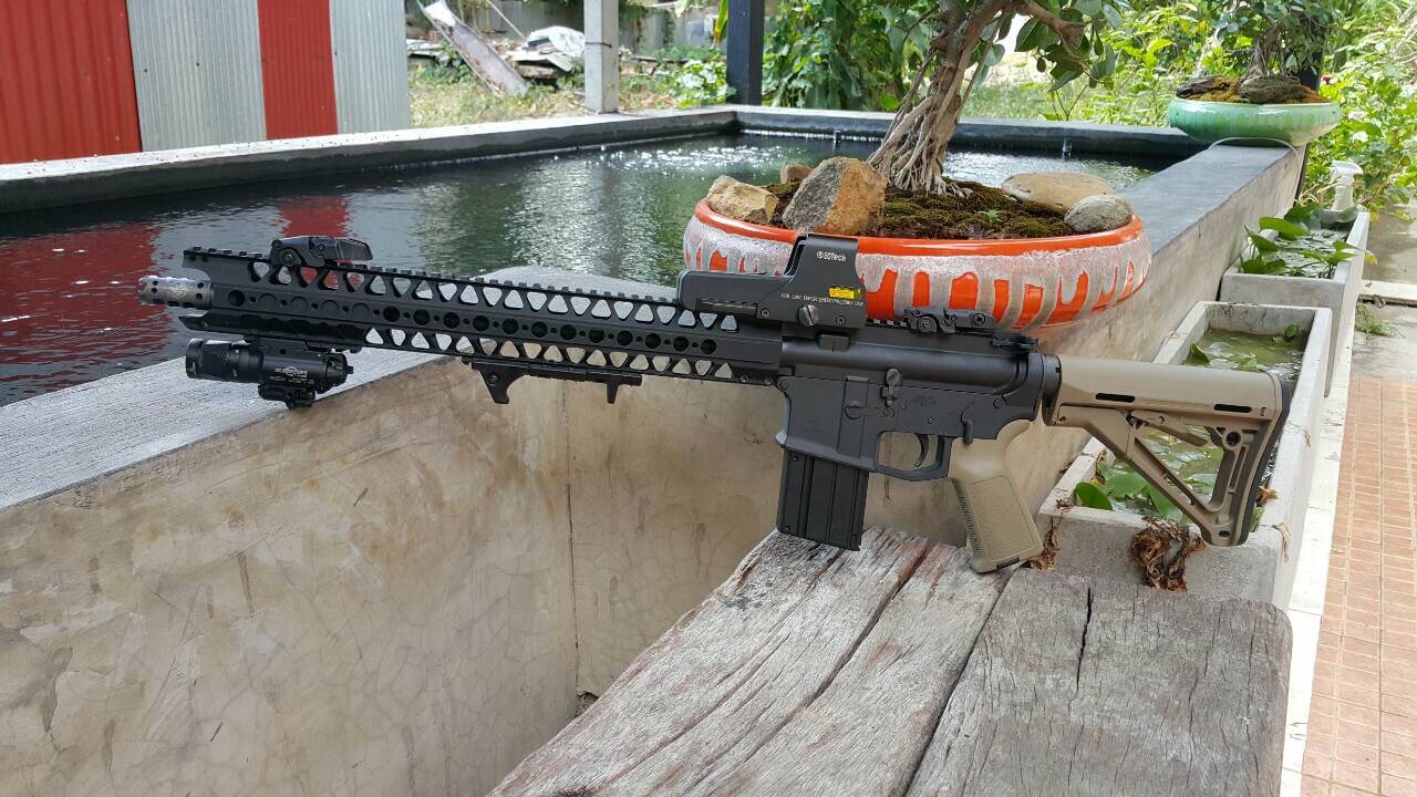 New.Angry gun Wire Cutter Rail System LVOA Style for M4 Cmmg M4 GBB and AEG 13.5-16.2" ราคาพิเศษ