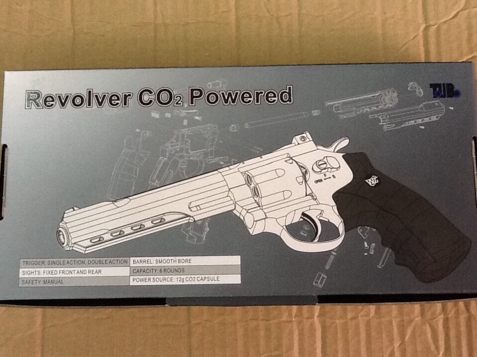 New.ลูกโม่ .357 แม็กนั่ม WinGun Revolver Co2. Powored 708S 6" ลูกเบอร์1