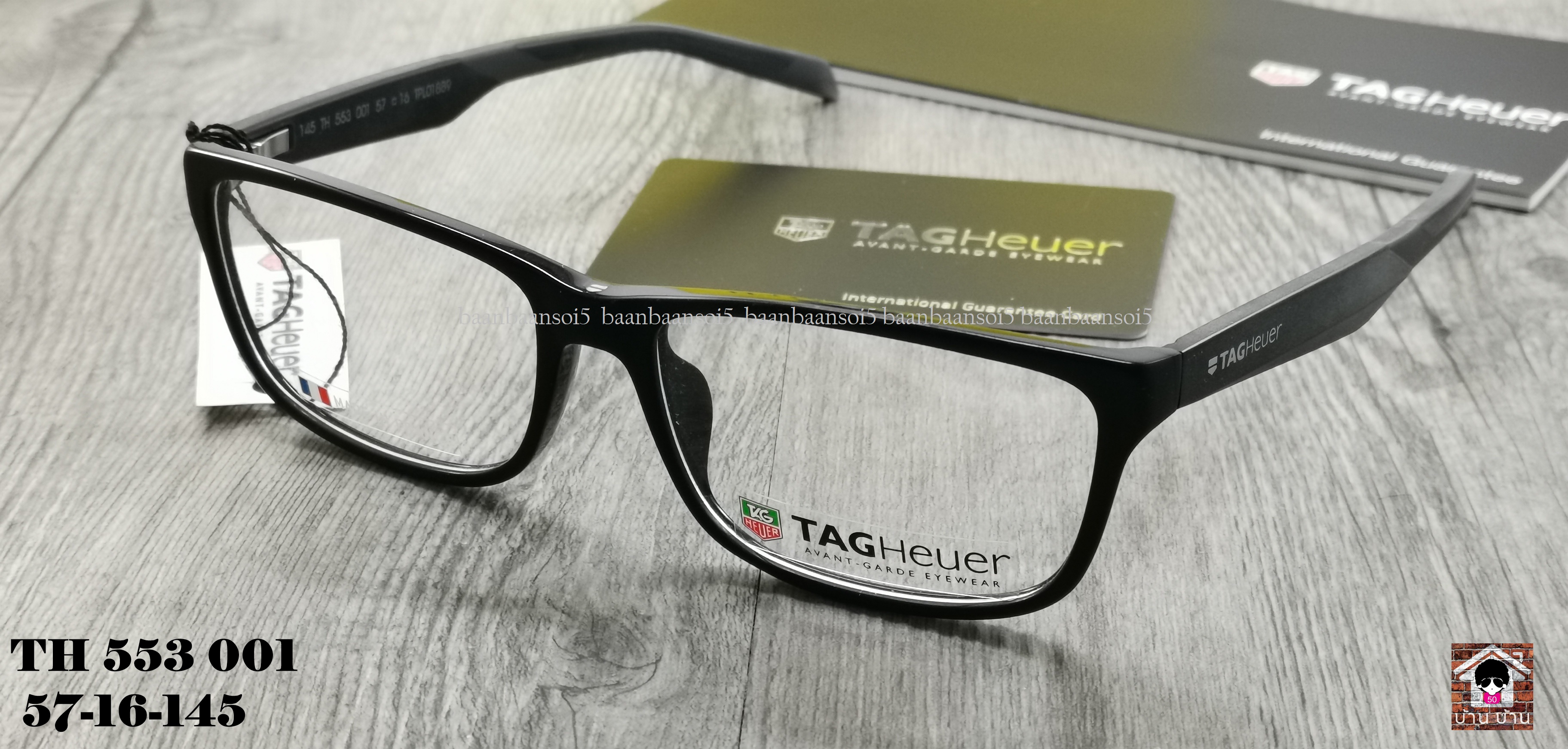 TAG HEUER TH 553 001 Eyeglasses Authentic โปรโมชั่น กรอบแว่นตาพร้อมเลนส์ HOYA ราคา 6,200 บาท