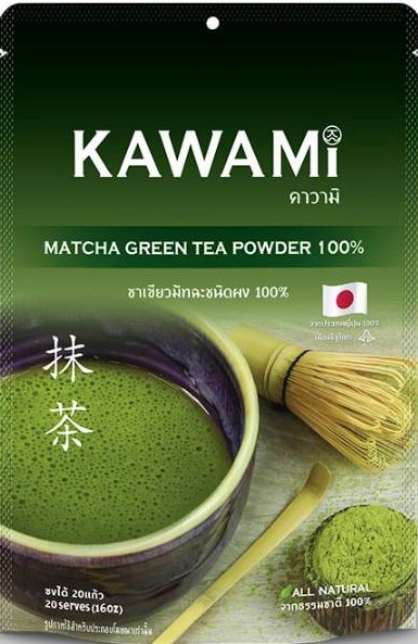 ผงชาเขียวมัทฉะ 100 % ตรา KAWAMI (คาวามิ) 100g.