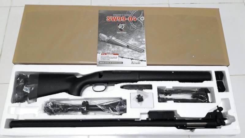 New.Snow.Wolf.M24.SW-04 อัพเกรด กล้องพร้อมขาทราย กล่องไกเหล็ก+สูบเหล็ก สีดำ / ลายพรางใบไม้ แรง 480+ ราคาพิเศษ