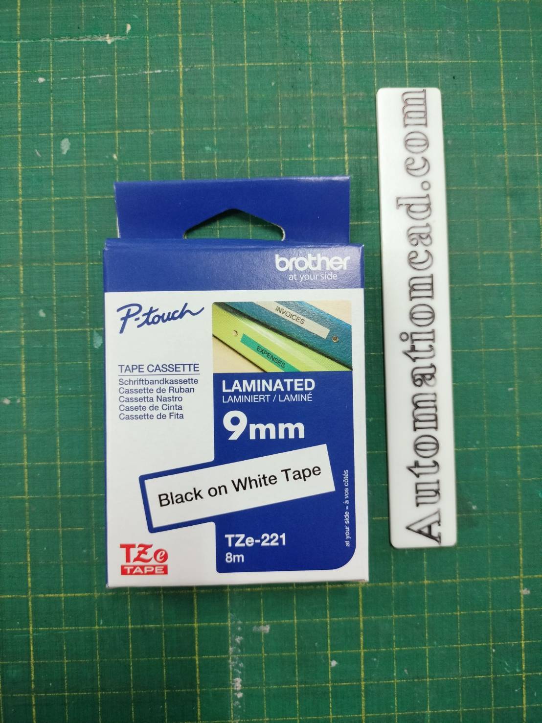 เทปพิมพ์อักษร TZE-221 9 มม. BROTHER ของแท้ ราคาถูก ส่งไว อักษรสีดำ พื้นสีขาว