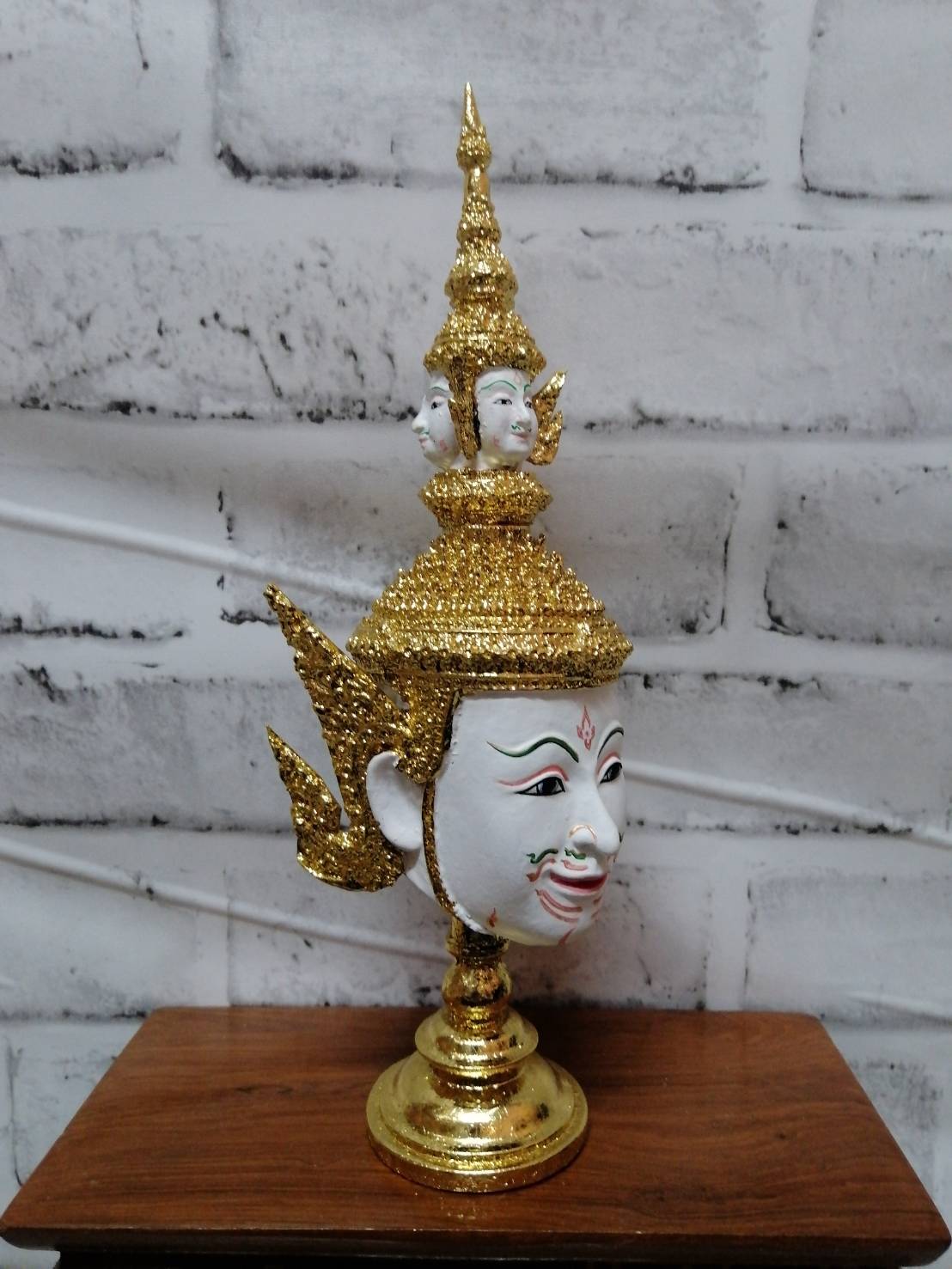 พระพรหม ขนาดกลาง 4 นิ้ว พร้อมฐานปิดทอง