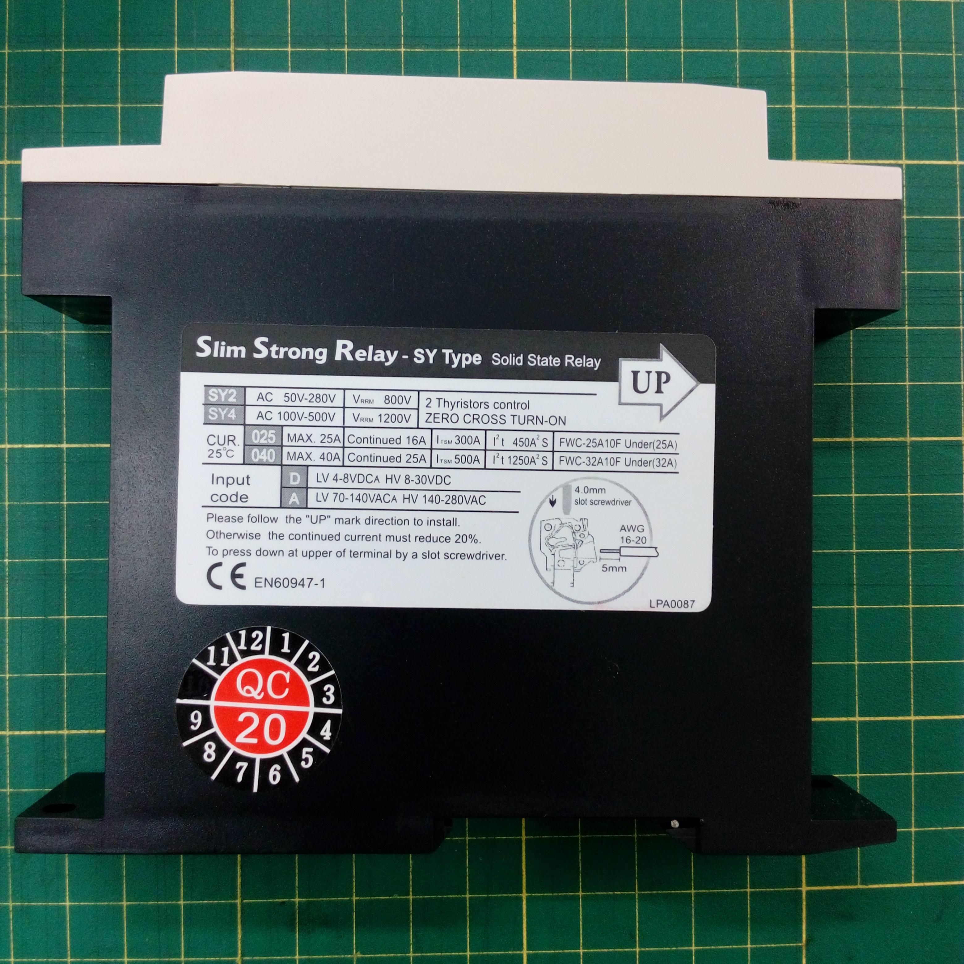 โซลิดสเตต SOLID STATE RELAY ARICO SY4025D ทนกระแส 25A 380V