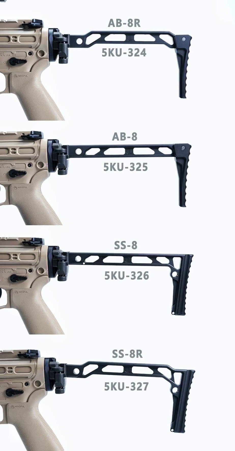 พานท้ายพับ AK Jmac Custom AB-8R - 5KU-328