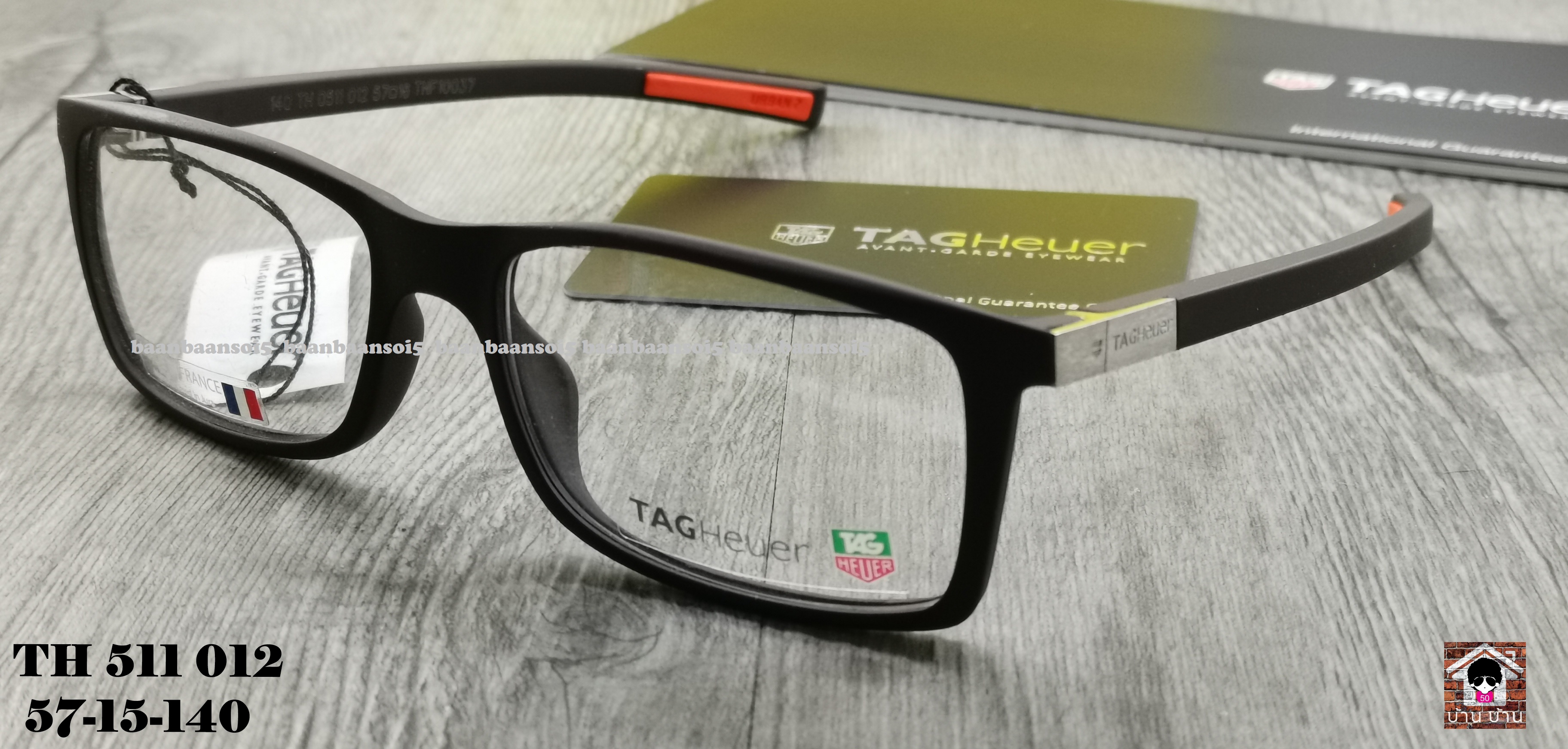 TAG HEUER TH 511 012 Eyeglasses Authentic โปรโมชั่น กรอบแว่นตาพร้อมเลนส์ HOYA ราคา 7,200 บาท0