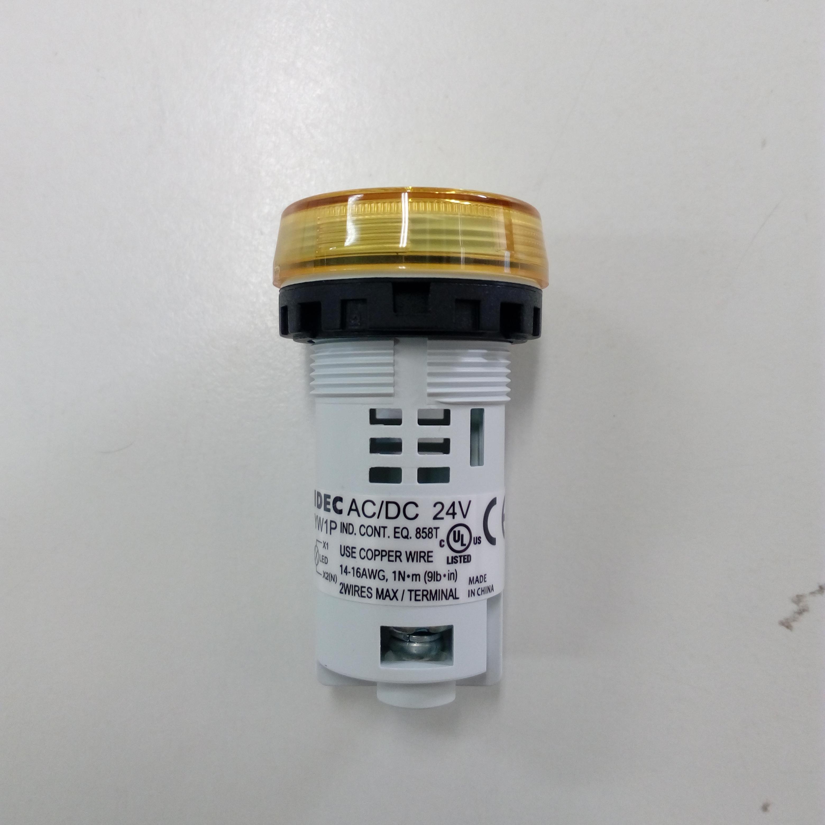 ไพลอตแลมป์ IDEC สีเหลือง รู 22 mm Pilot Lamp ไฟ 24 VAC/DC