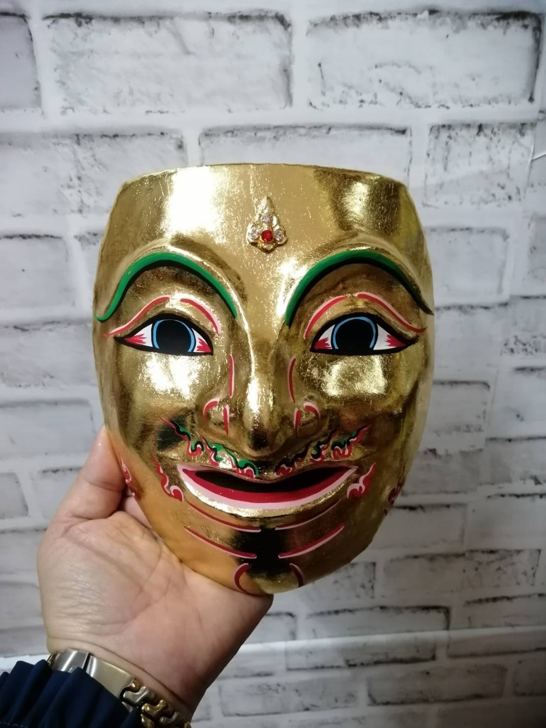 หน้ากาก พระลักษณ์ ปิดทองประดับเพชร