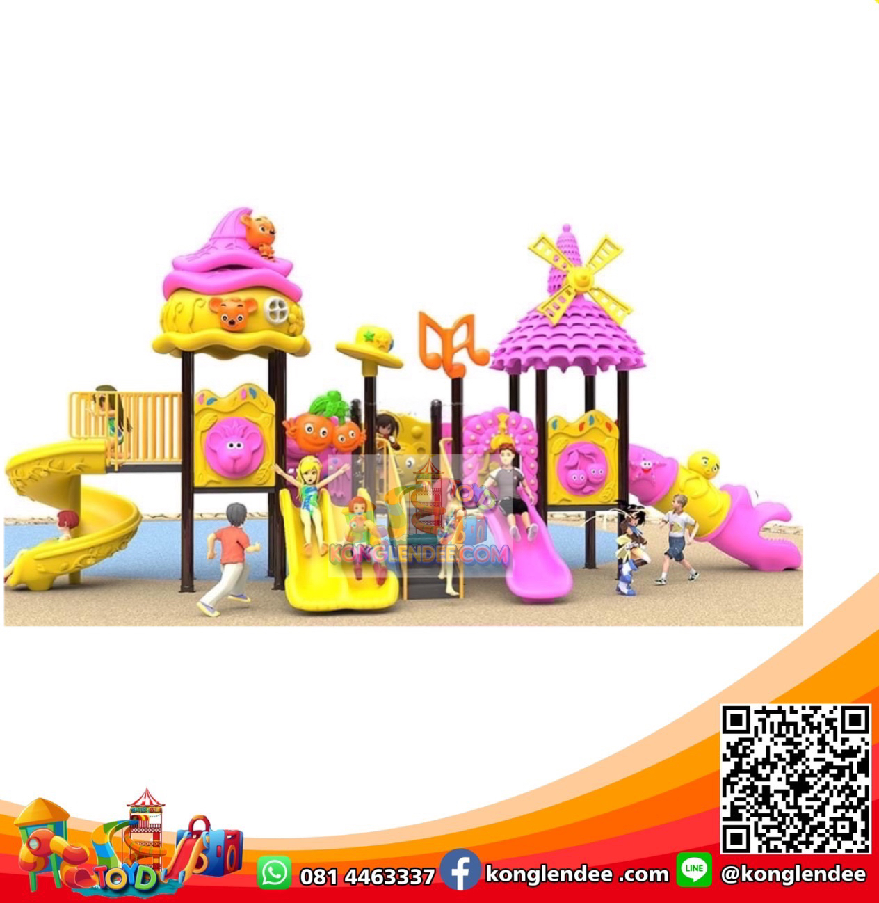 เครื่องเล่นสนาม ชุดปราสาทสไลด์