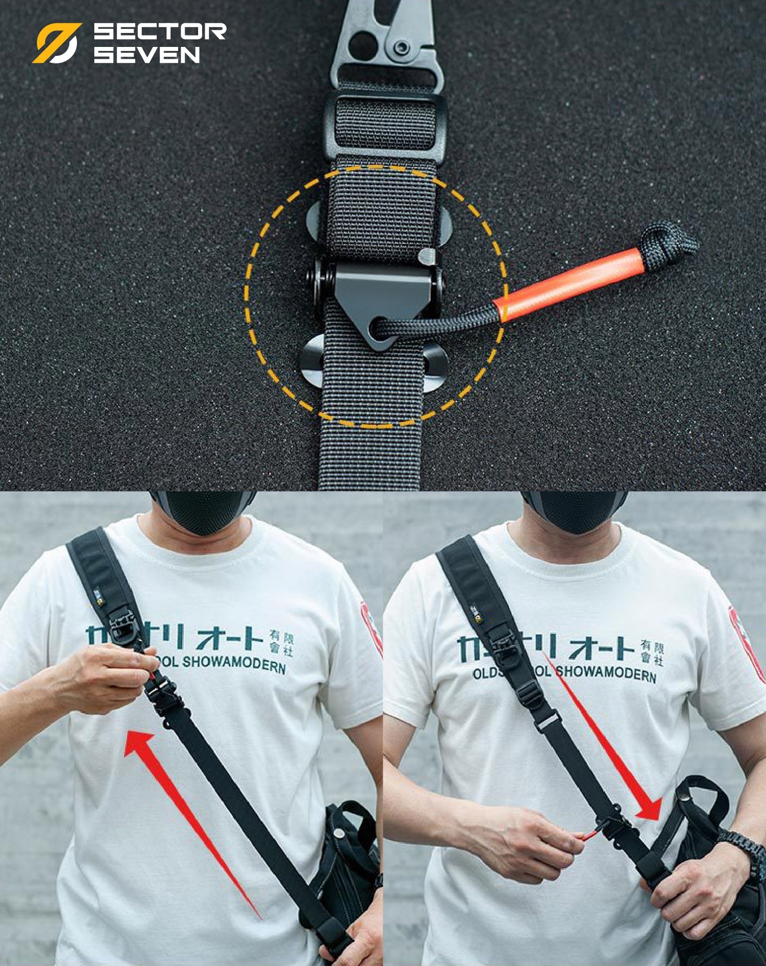 สายสะพาย 2 จุด Sector Seven ( Sector Seven Two Point Sling ) 📌ผลิตจากผ้า Cordura 1000D 📌สาย 2 จุดแบบเอนกประสงค์ปรับใช้งานกับ M16, M4, ลูกกรด, ลูกซอง และอื่นๆ ได้ 📌มี Quick Pull Adjust buckle ปรับระยะและตำแหน่งการใช้งานได้สะดวก และร