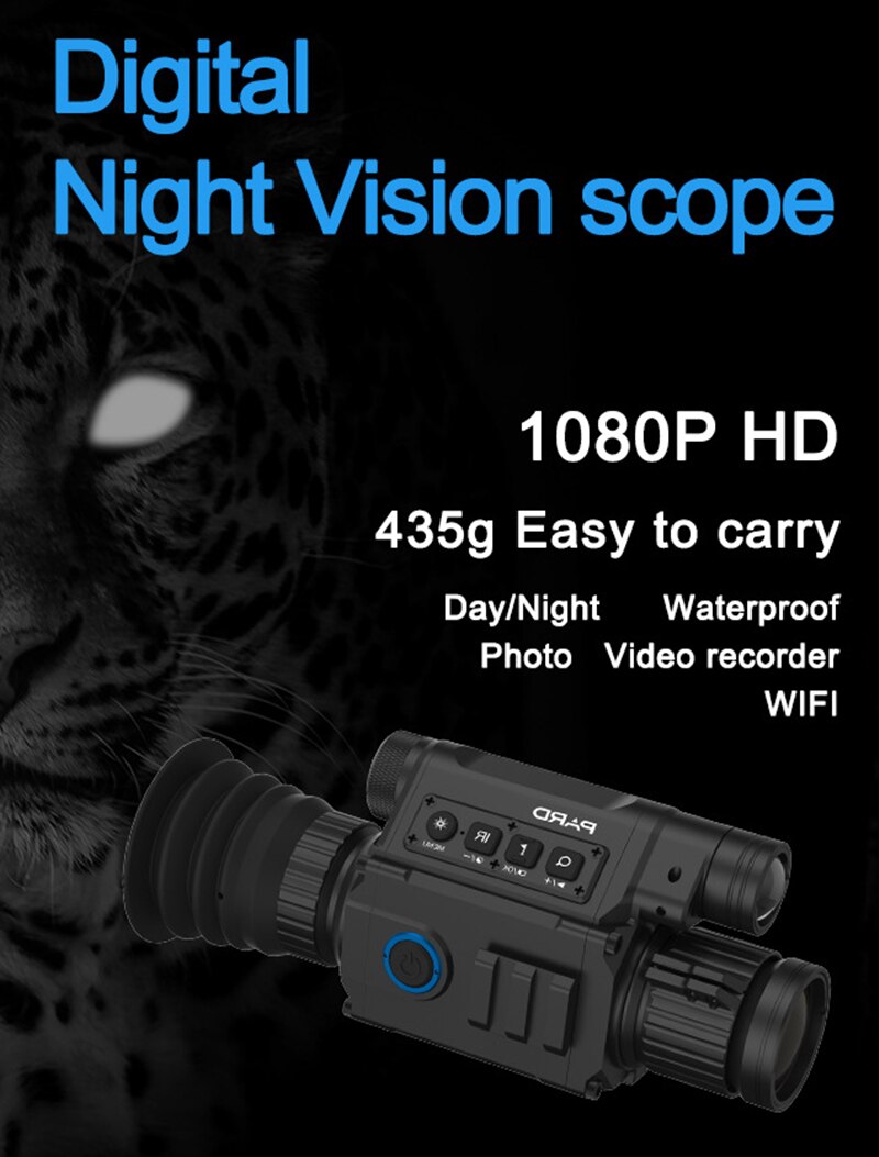 PARD NV008 อินฟราเรด Night Vision Scope WIFI APP 6.5-12X IR Night Vision Riflescope 5 W 850nm NV Monocular ปรับ Picatiny