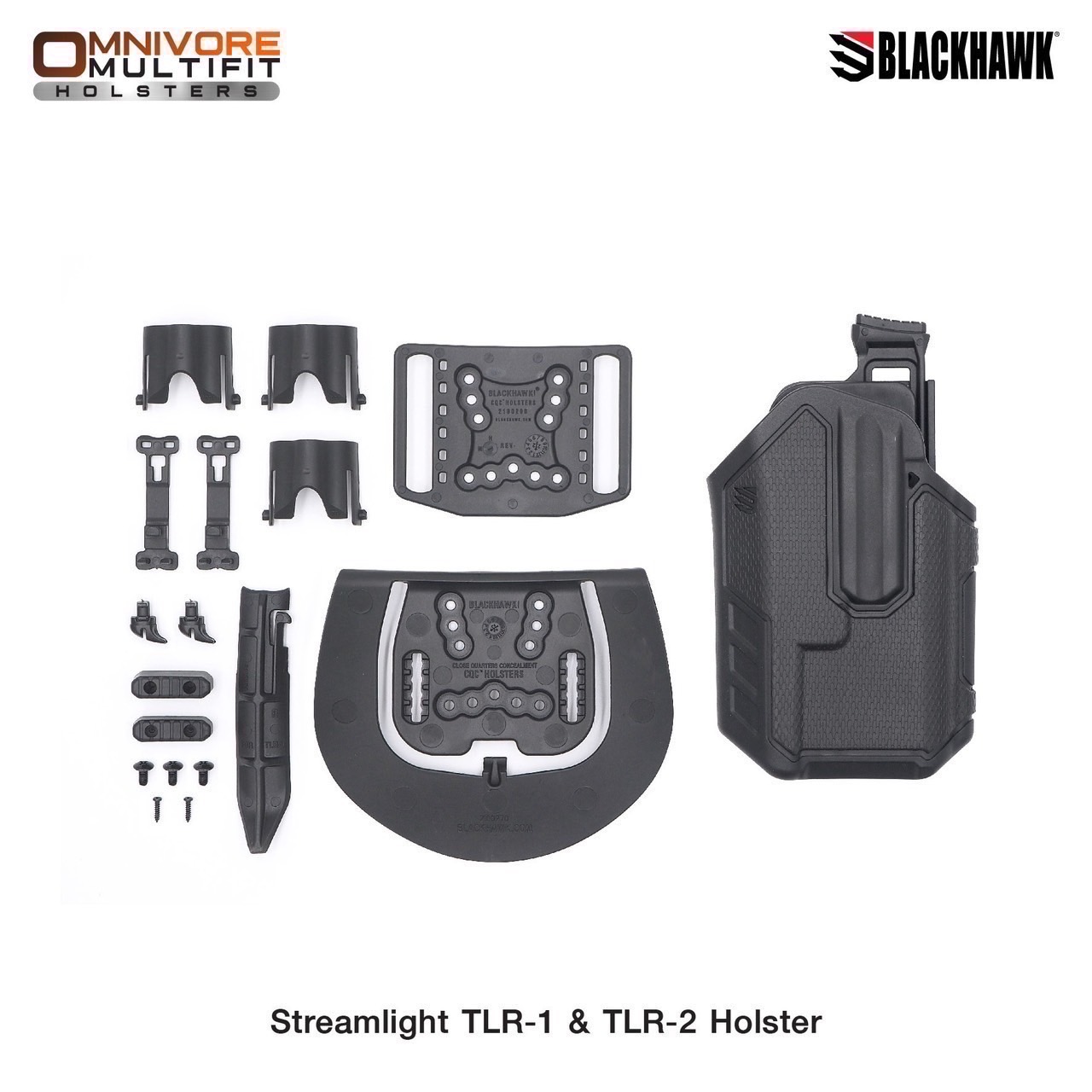 New.ซองปืน Blackhawk OMNIVORE ( Omnivore Multift Holsters ) ⚓ ซองปืนปลดล็อคนิ้วโป้ง ( Level 2 ) ⚓ ใช้กับปืนพกได้มากกว่า 150 รุ่น ( ตามตาราง ) ⚓ ใช้ยึดแบบเพลทเหน็บหรือร้อยเข็มขัดได้ 📌 ใช้คู่กับไฟฉาย Streamlight TLR-1 & TLR-2 (