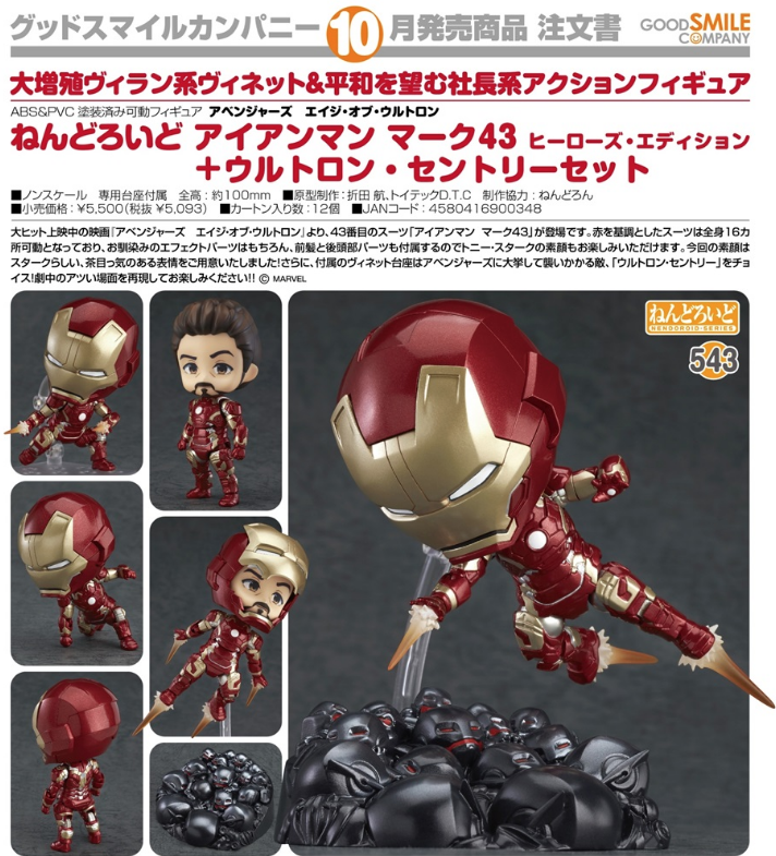 พร้อมส่ง Nendoroid Iron Man Mark 43: Hero’s Edition + Ultron Sentries Set
