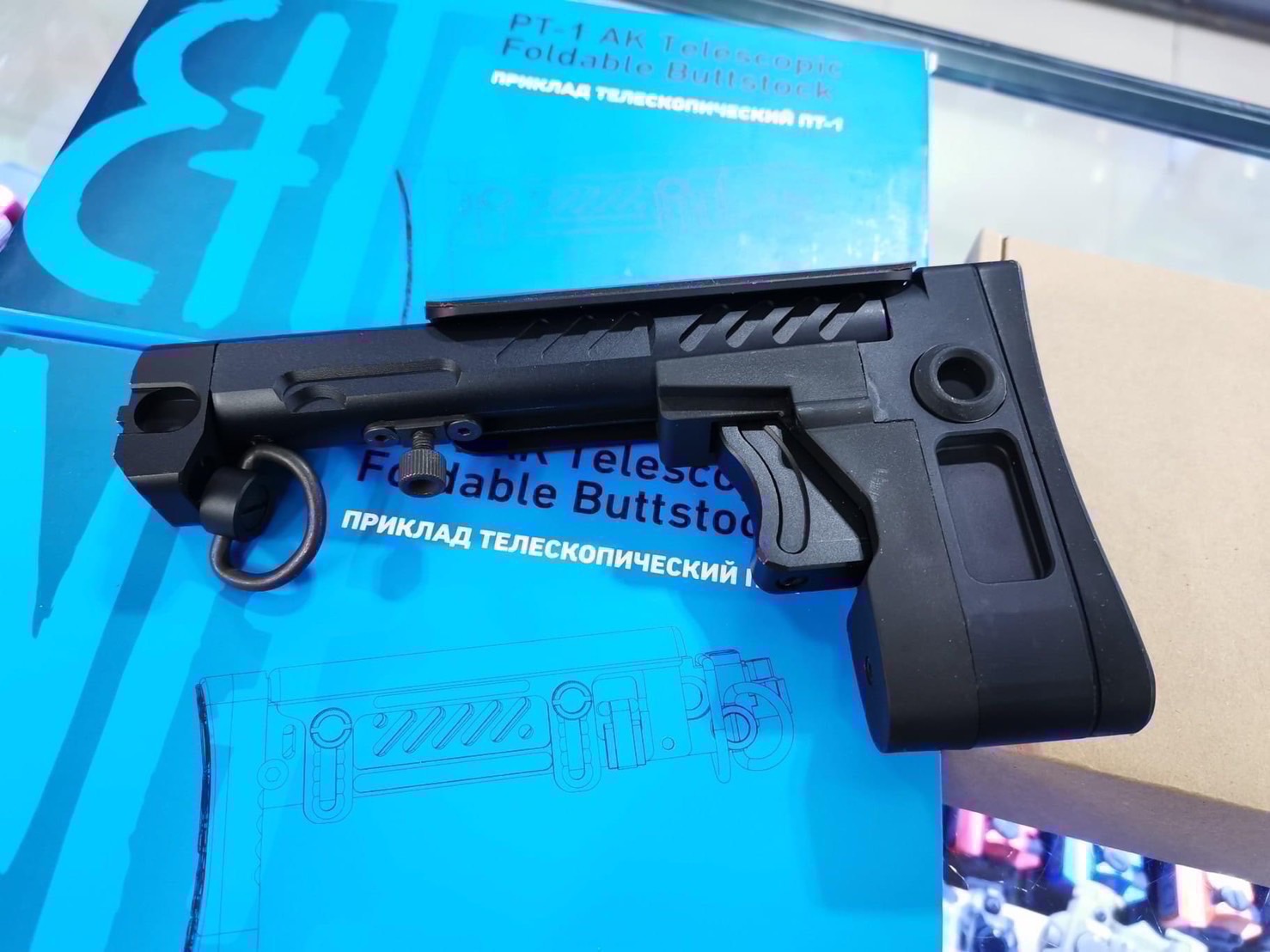 พานท้ายพับ AK Зенит ПТ-3 Zenit PT-3 style telescopic - 5KU-277-B